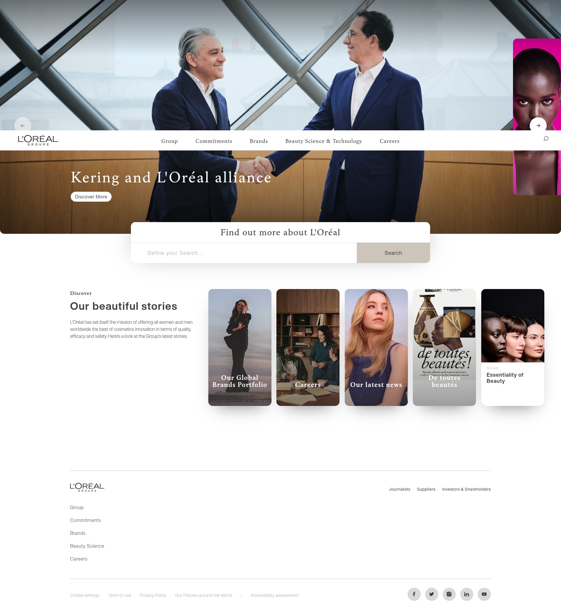 Screenshot of www.loreal.com