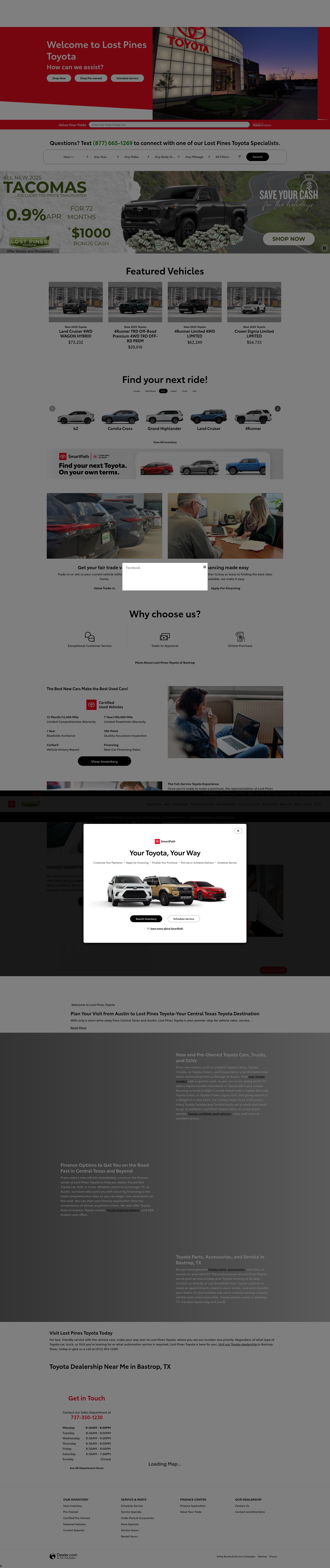 Screenshot of www.lostpinestoyota.com