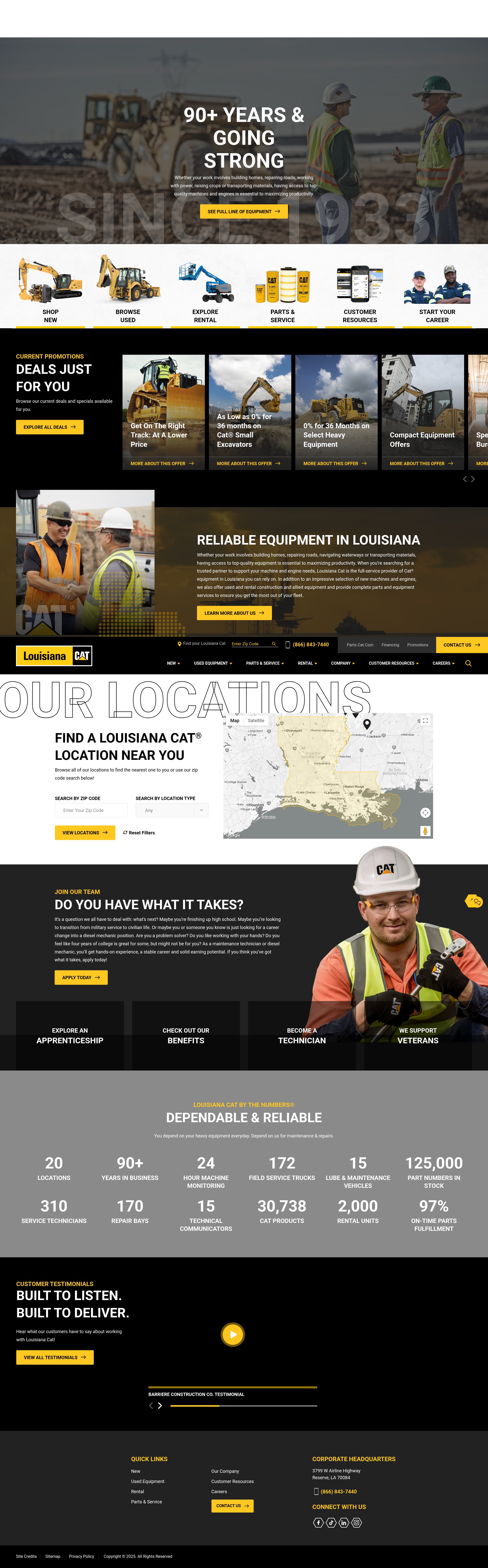 Screenshot of www.louisianacat.com