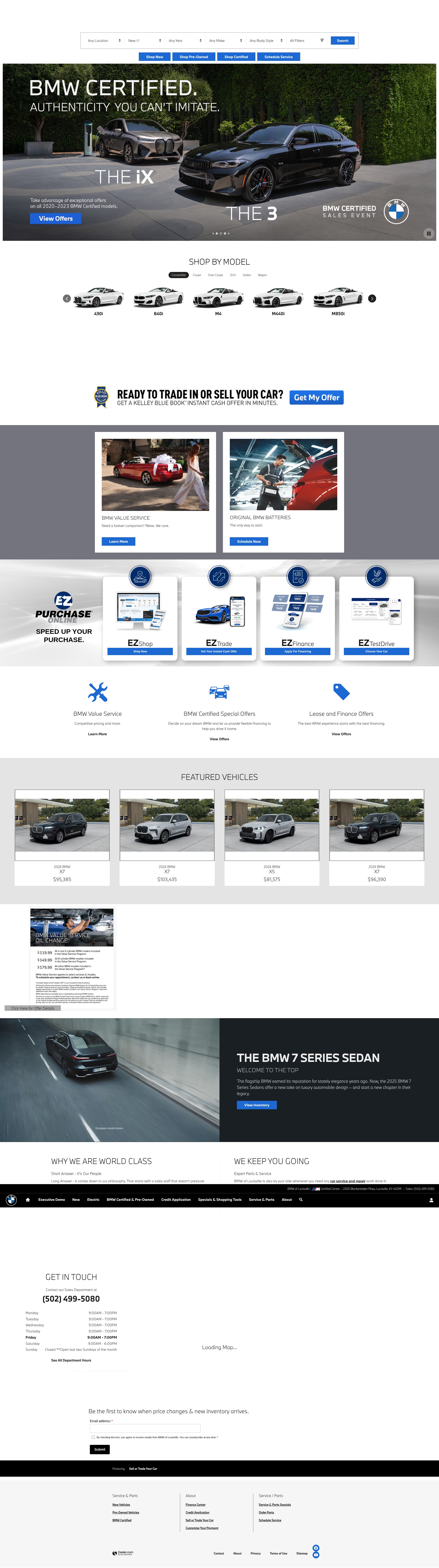 Screenshot of www.louisvillebmw.com