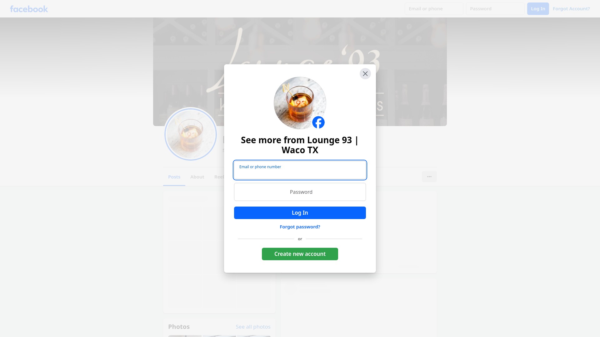 Screenshot of www.lounge93waco.com