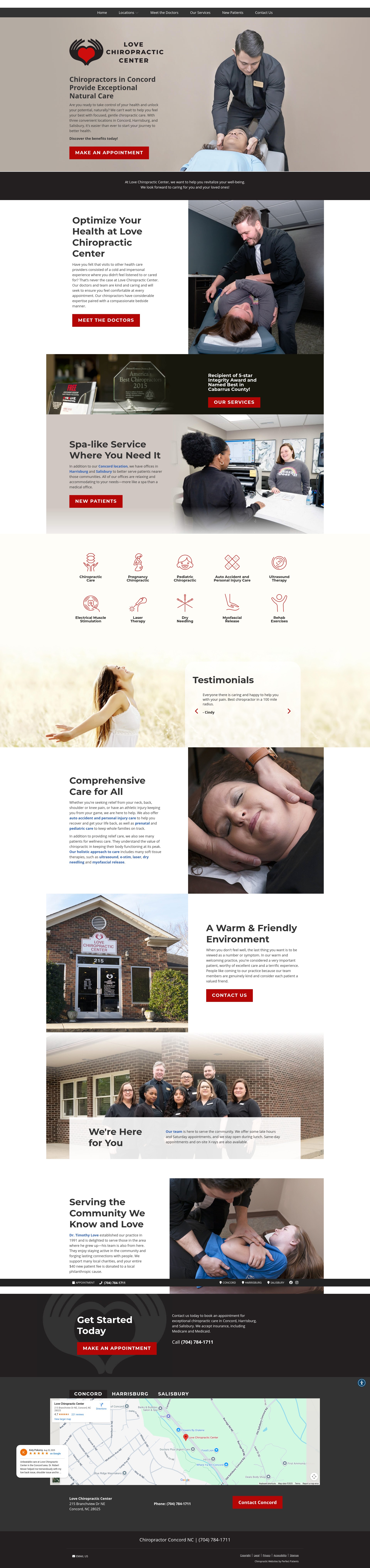Screenshot of www.lovechirocenter.com