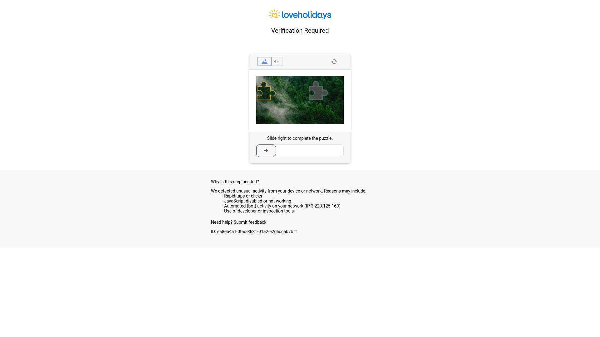 Screenshot of www.loveholidays.com