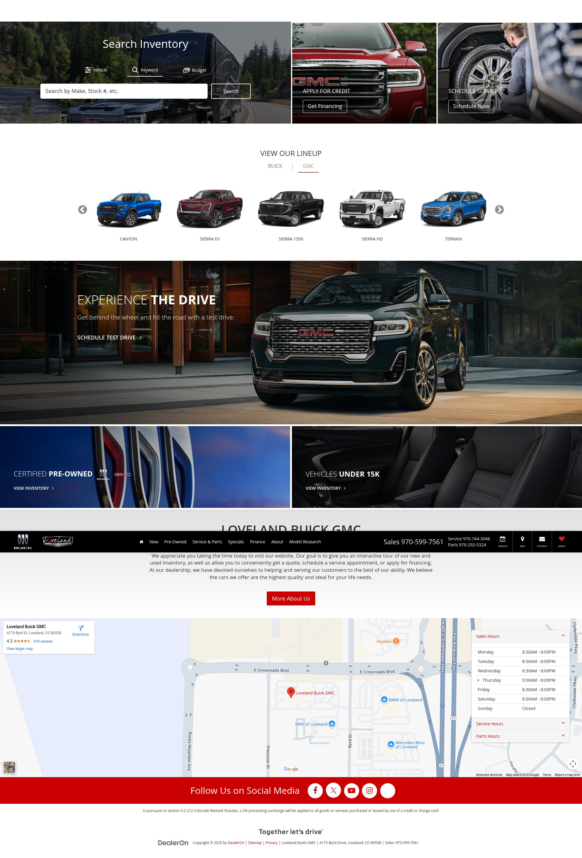 Screenshot of www.lovelandbuickgmc.com