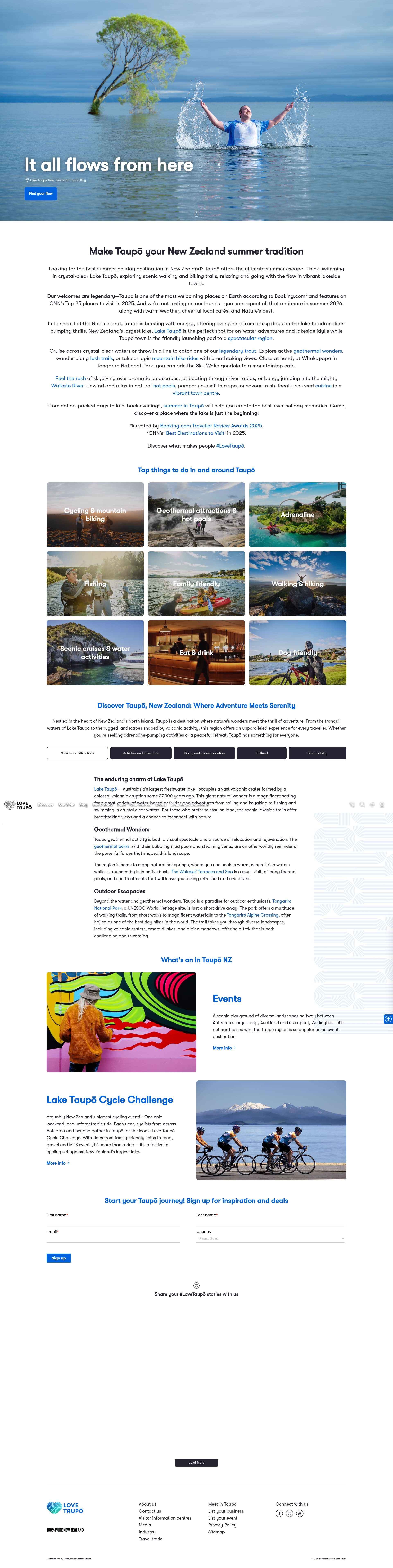 Screenshot of www.lovetaupo.com