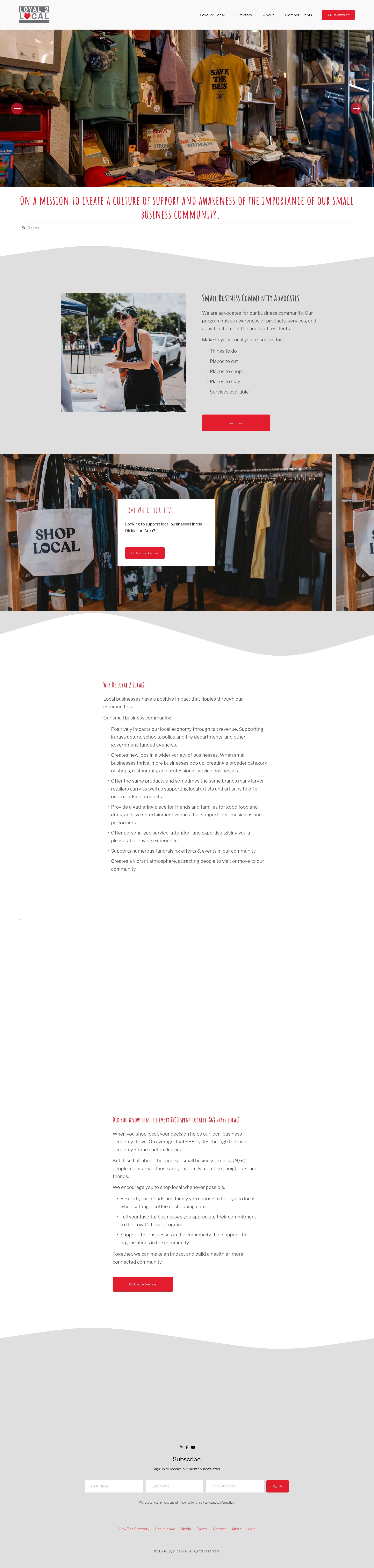Screenshot of www.loyal2local.org