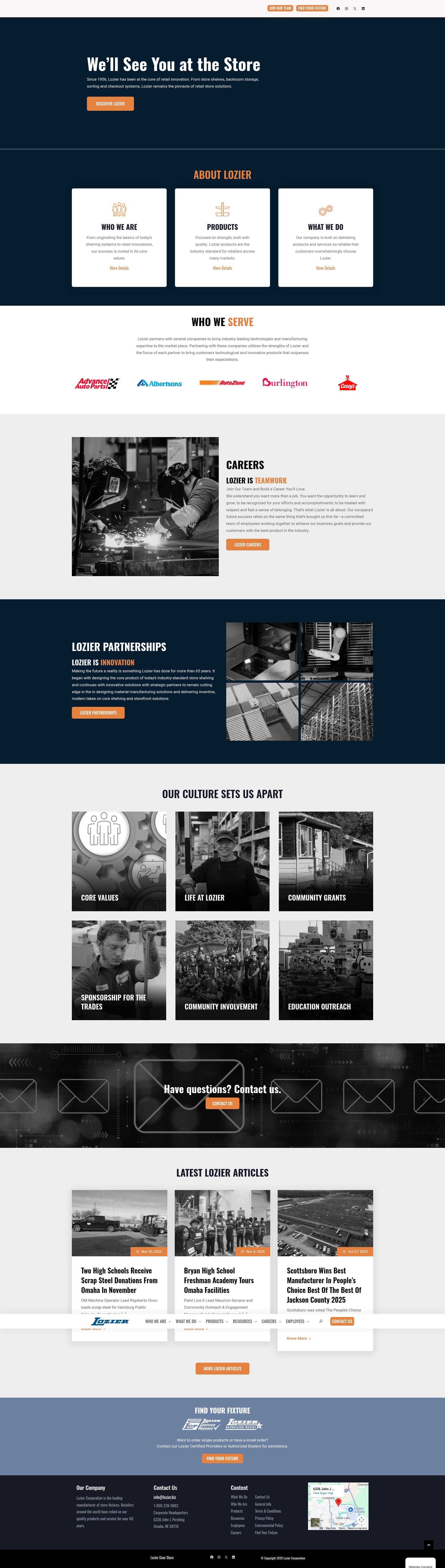 Screenshot of www.lozier.com