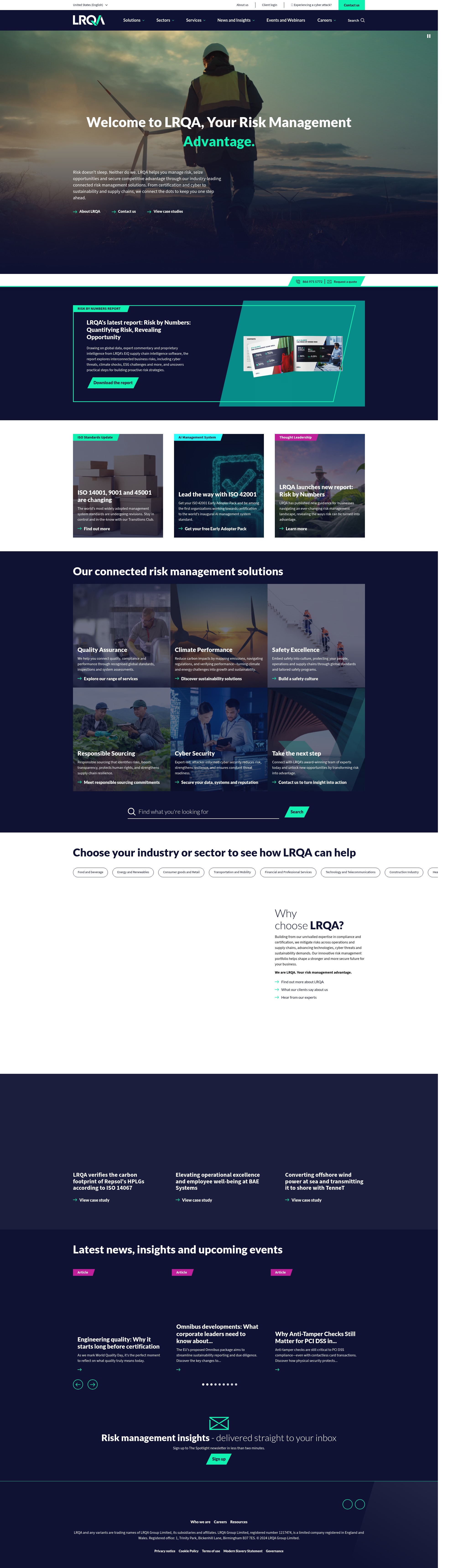 Screenshot of www.lrqa.com
