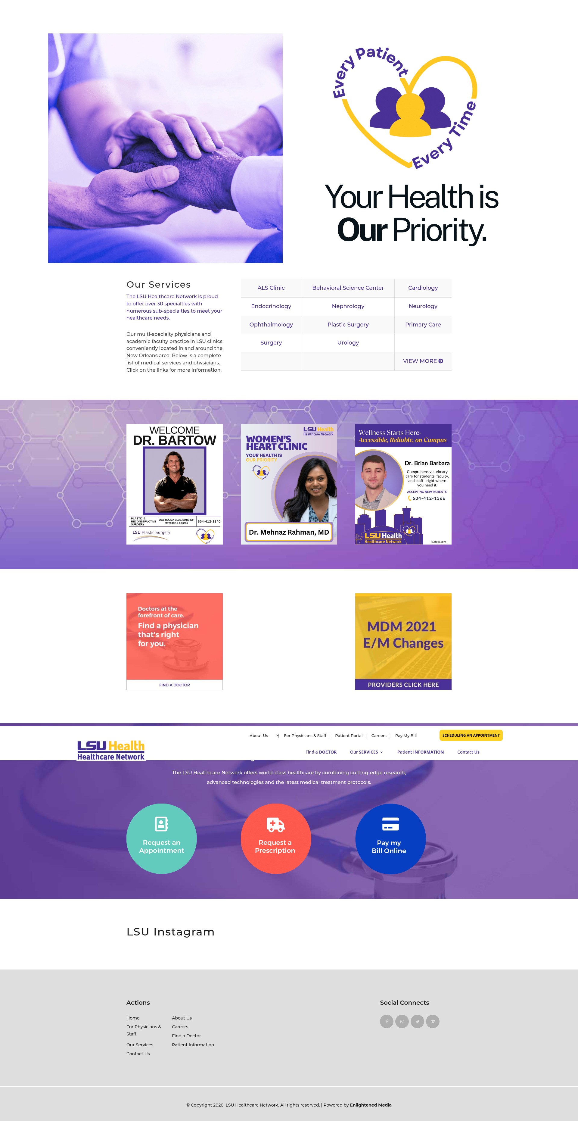 Screenshot of www.lsuhn.com