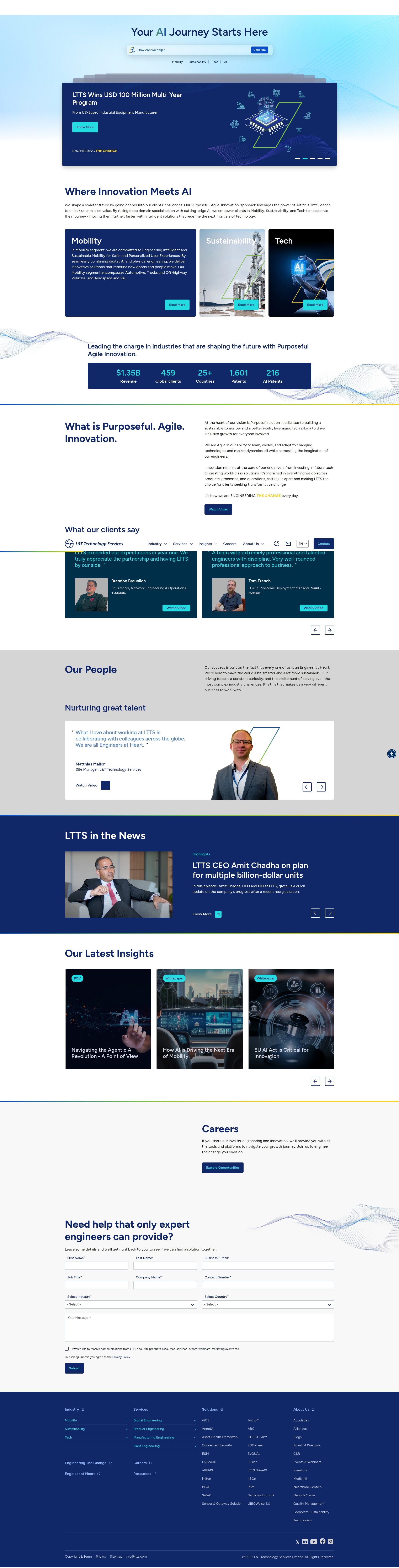 Screenshot of www.ltts.com