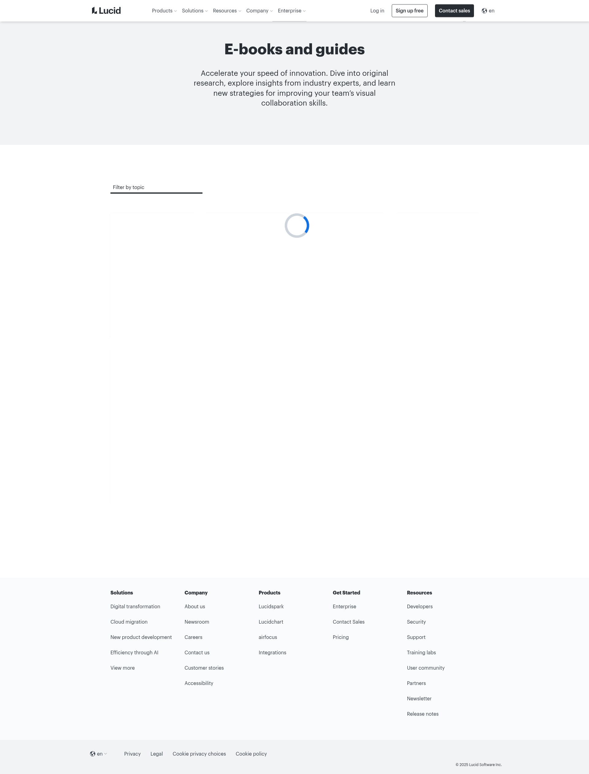 Screenshot of www.lucidchart.com