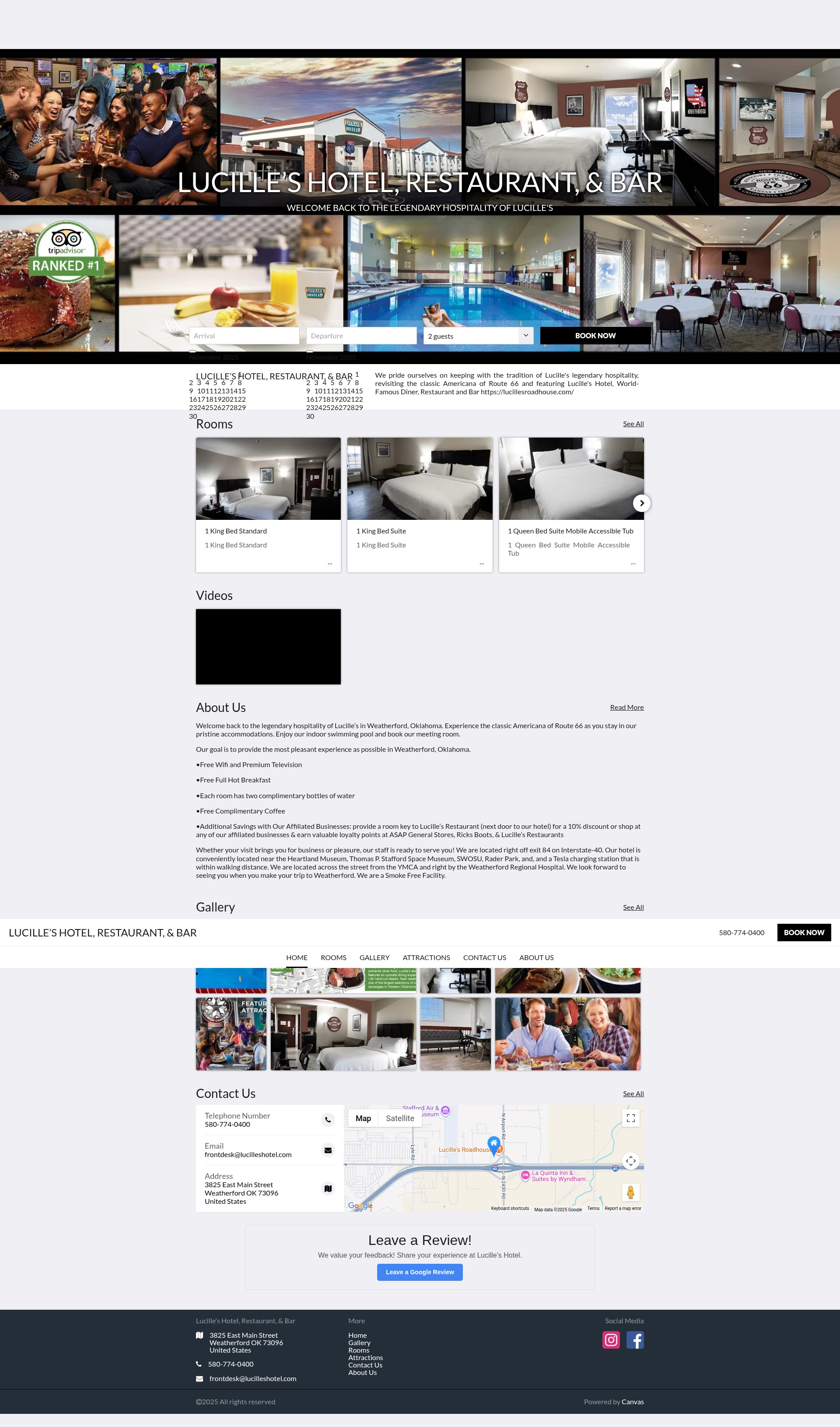 Screenshot of www.lucilleshotel.com