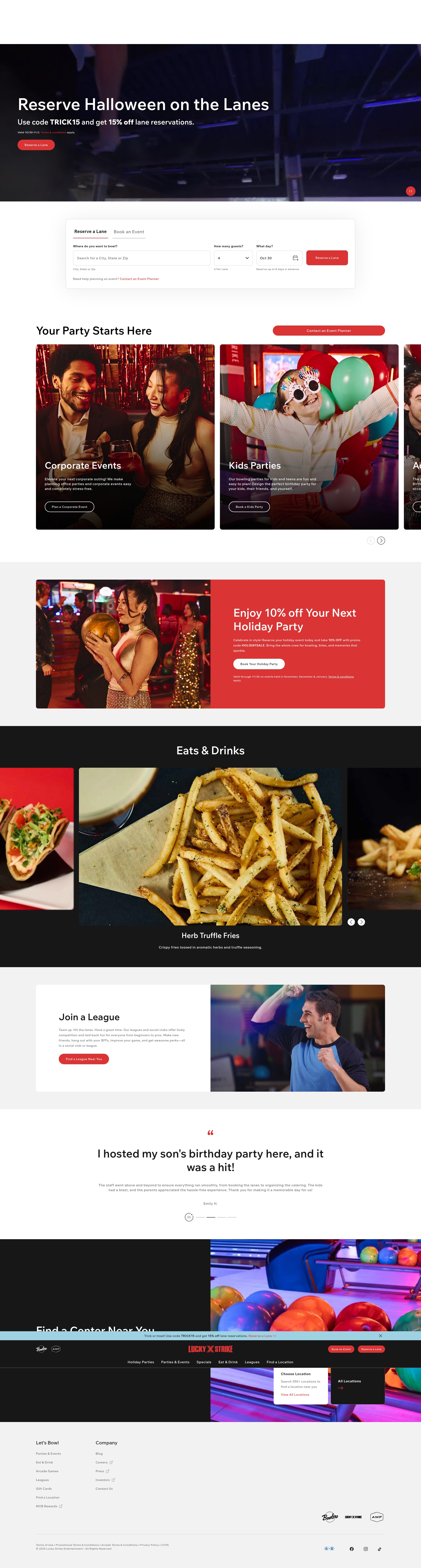 Screenshot of www.luckystrikeent.com