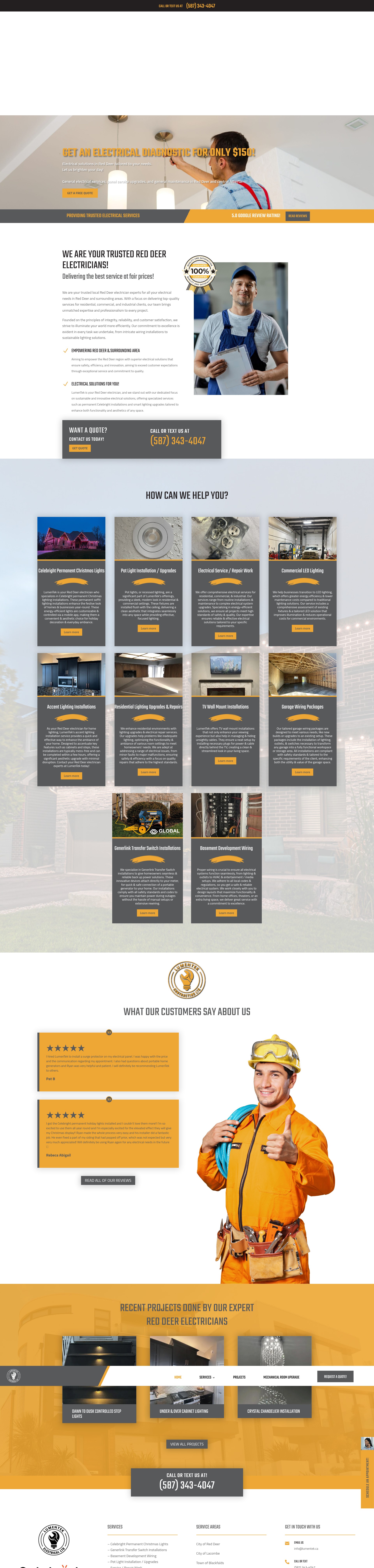 Screenshot of www.lumentek.ca