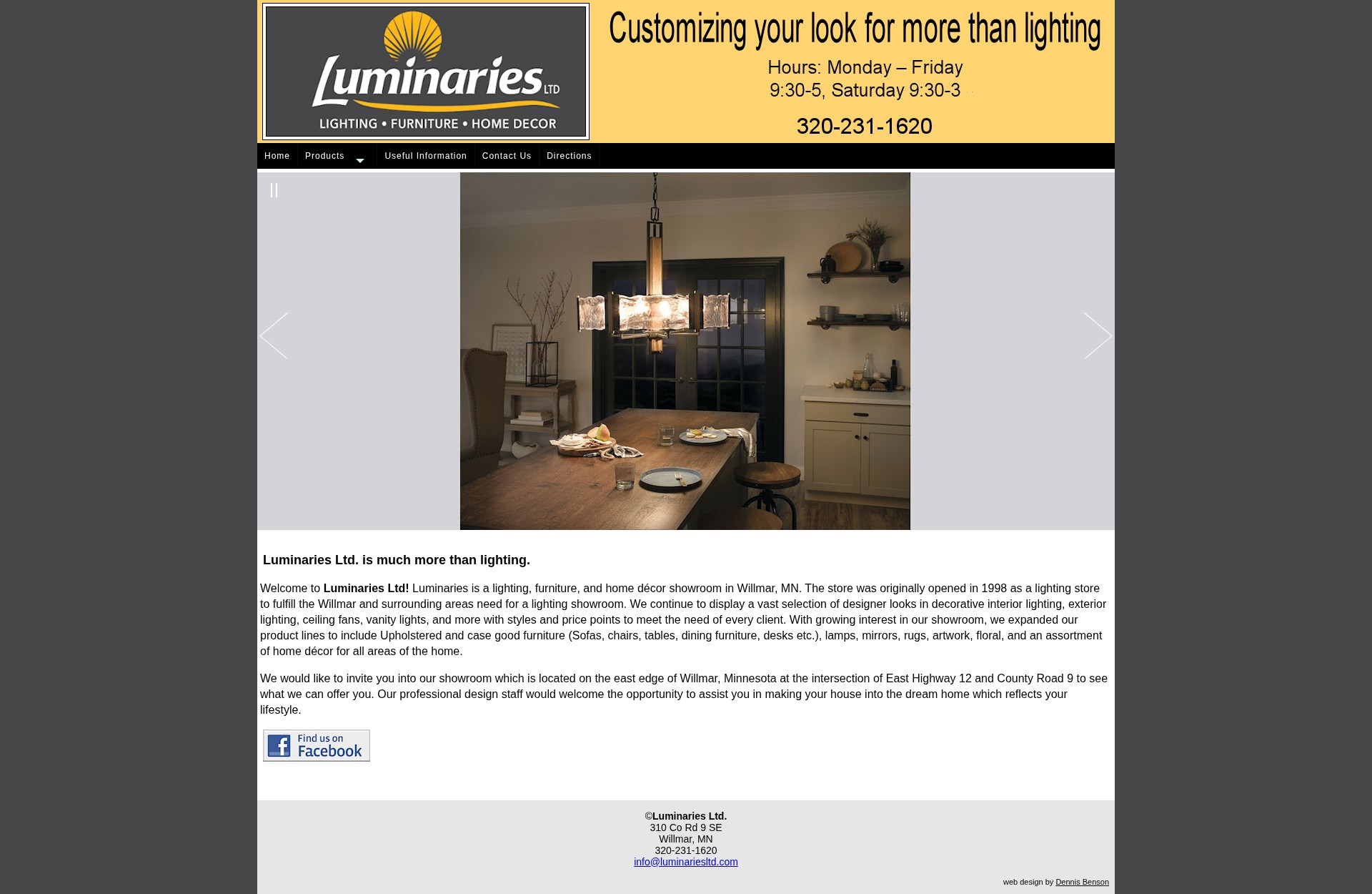 Screenshot of www.luminariesltd.com