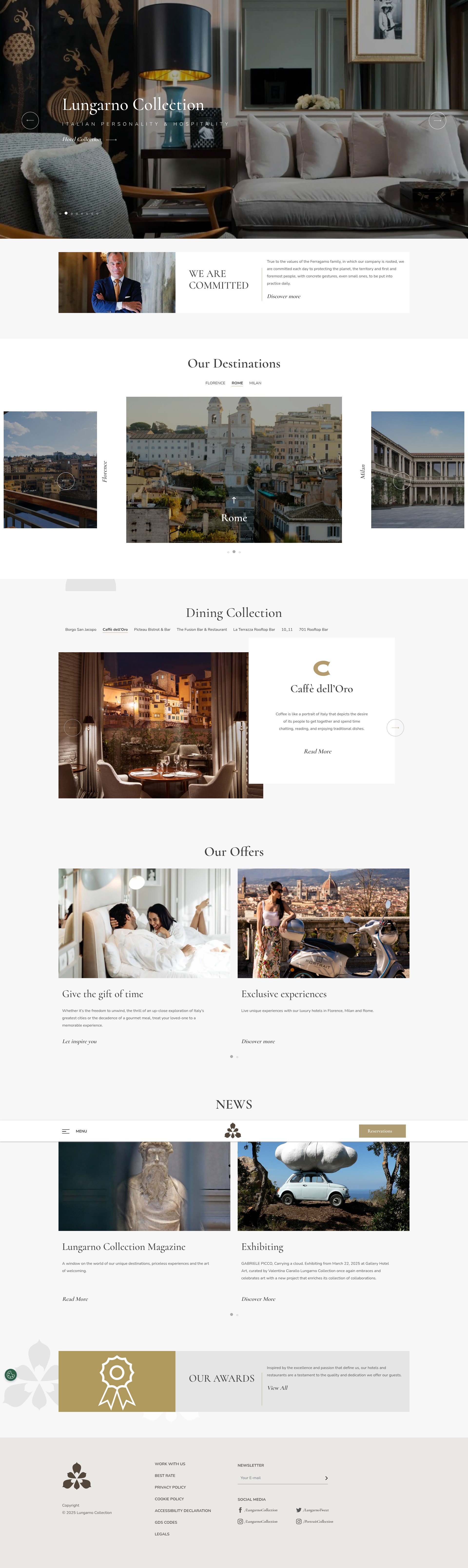 Screenshot of www.lungarnocollection.com