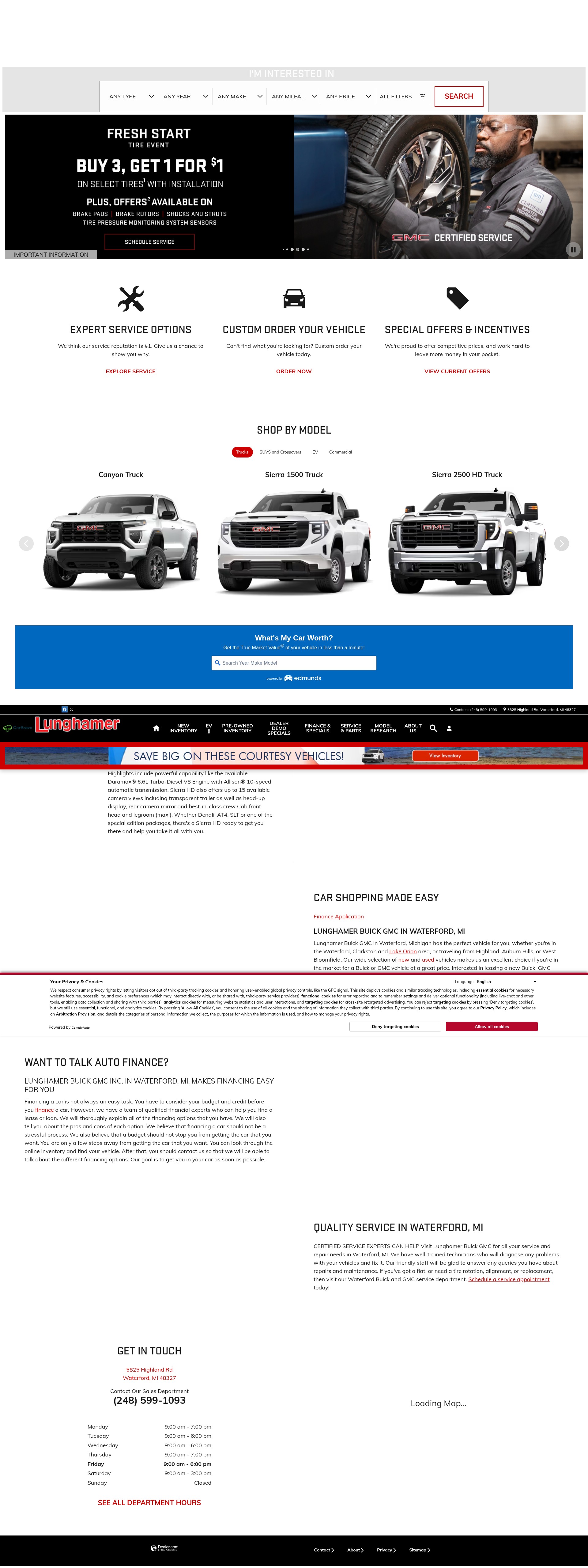Screenshot of www.lunghamerbuickgmc.com