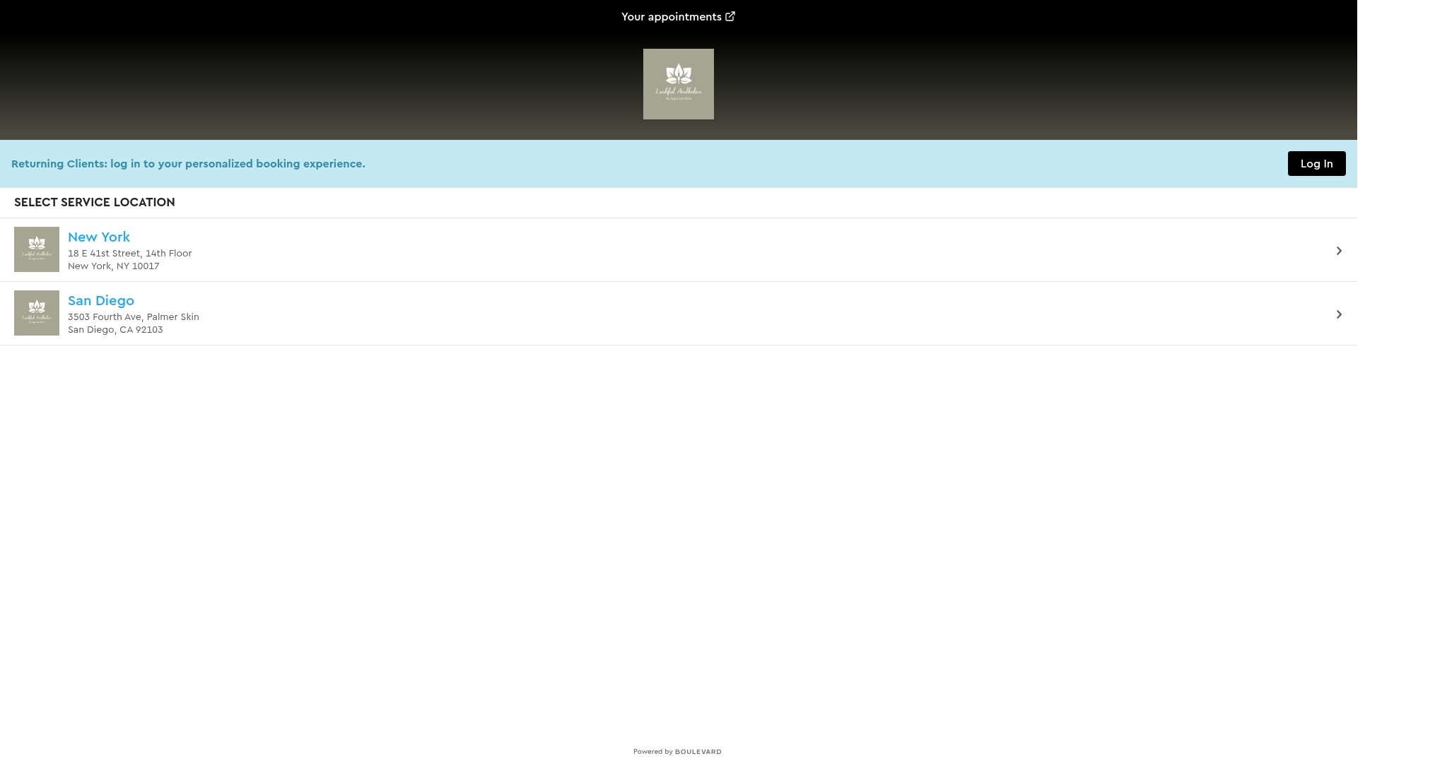 Screenshot of www.lushfulaesthetics.com