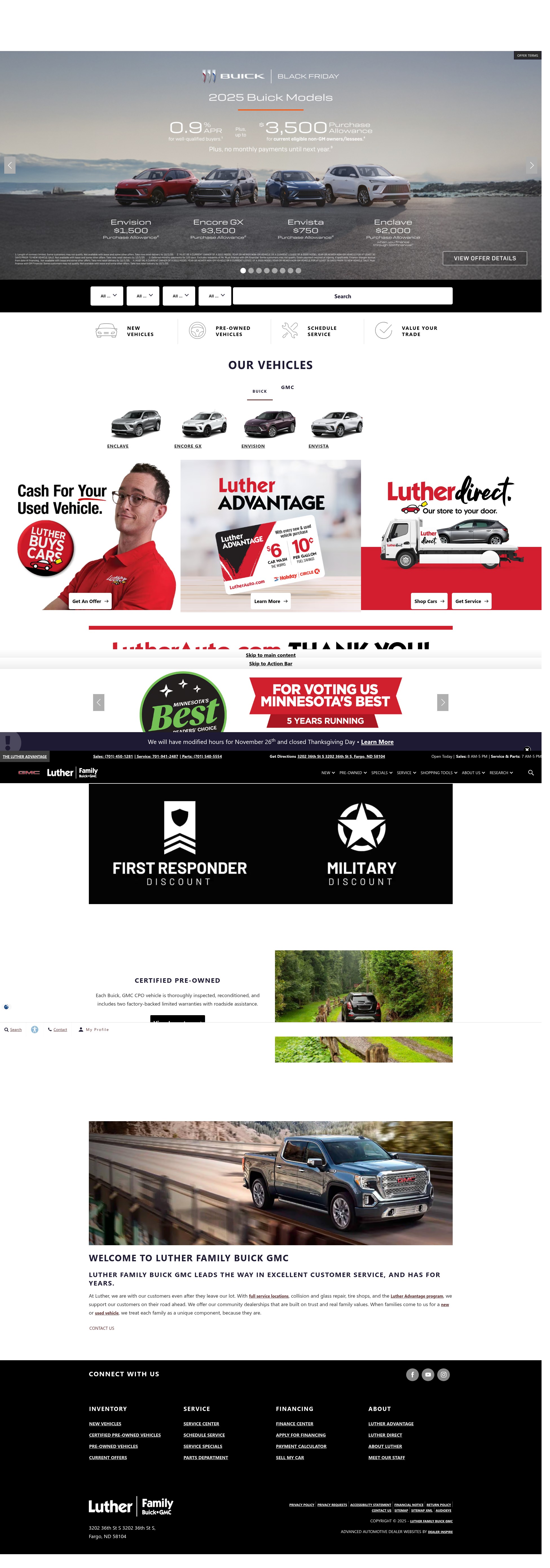 Screenshot of www.lutherfamilybuickgmc.com