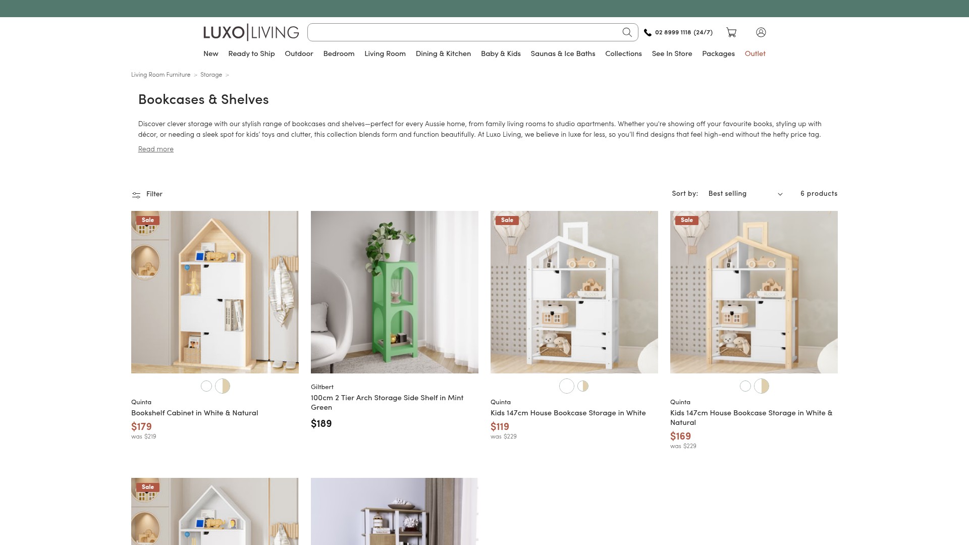 Screenshot of www.luxoliving.com.au