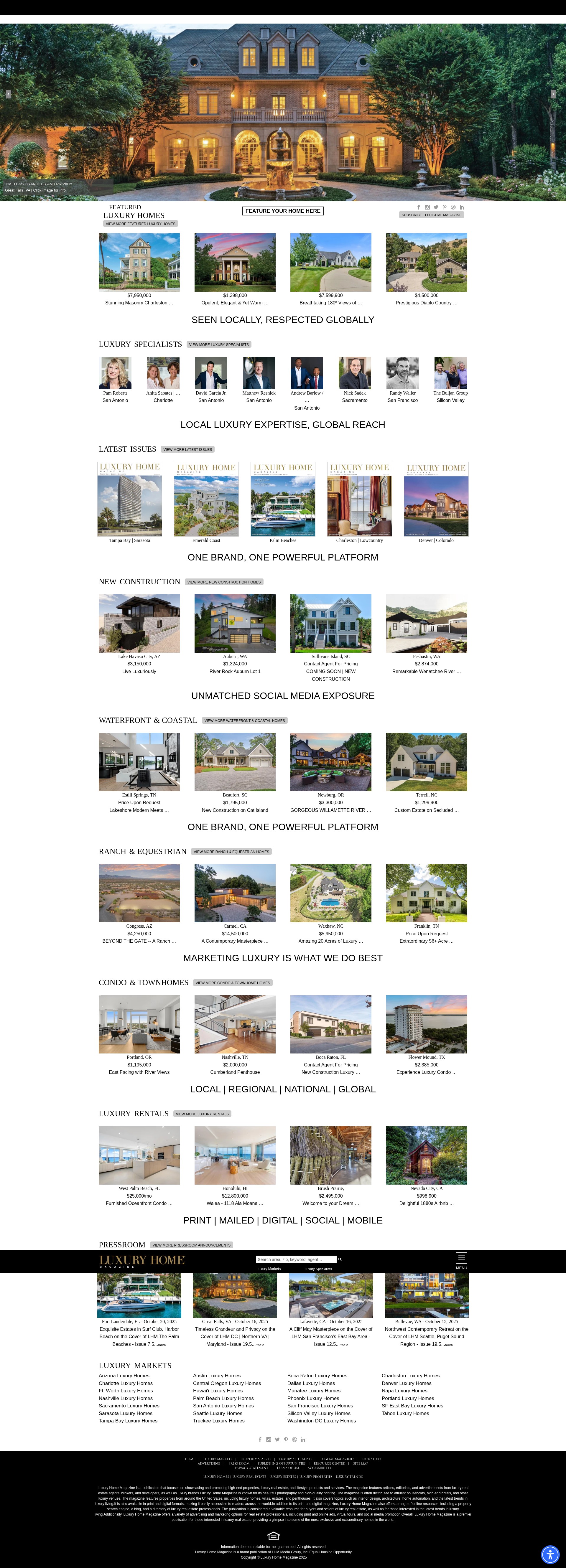 Screenshot of www.luxuryhomemagazine.com