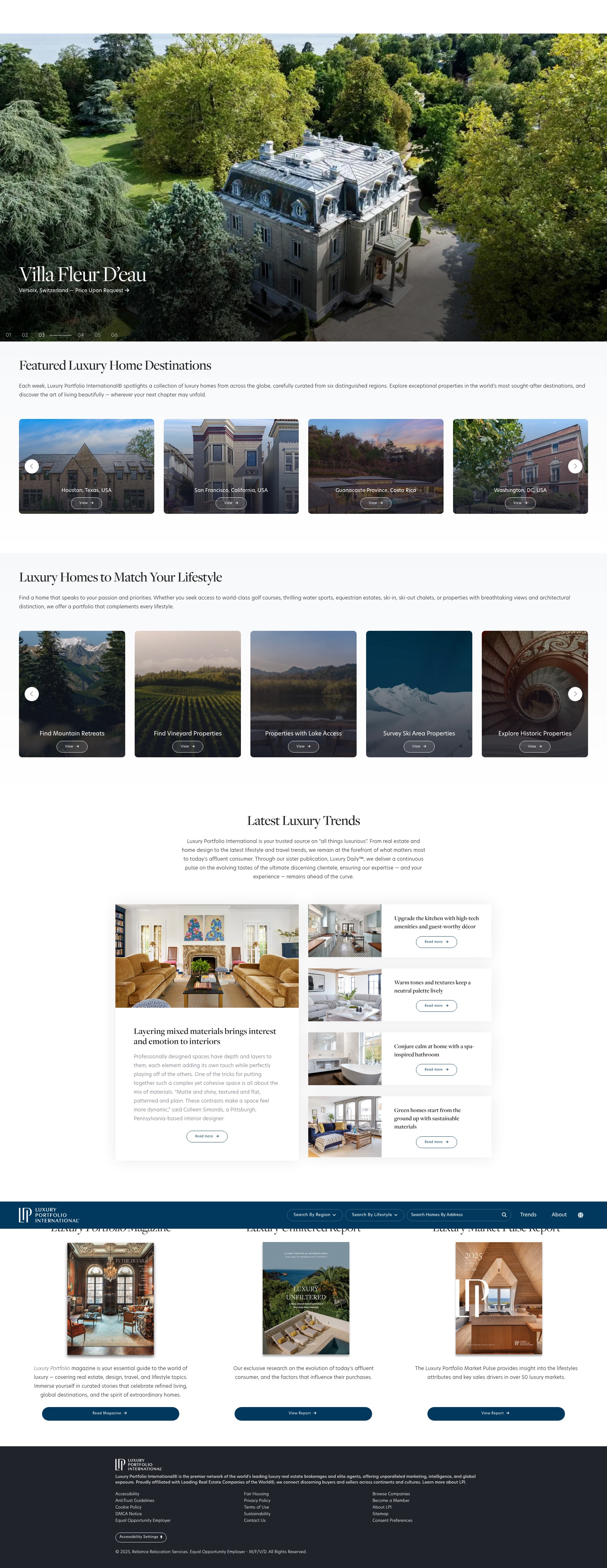 Screenshot of www.luxuryportfolio.com