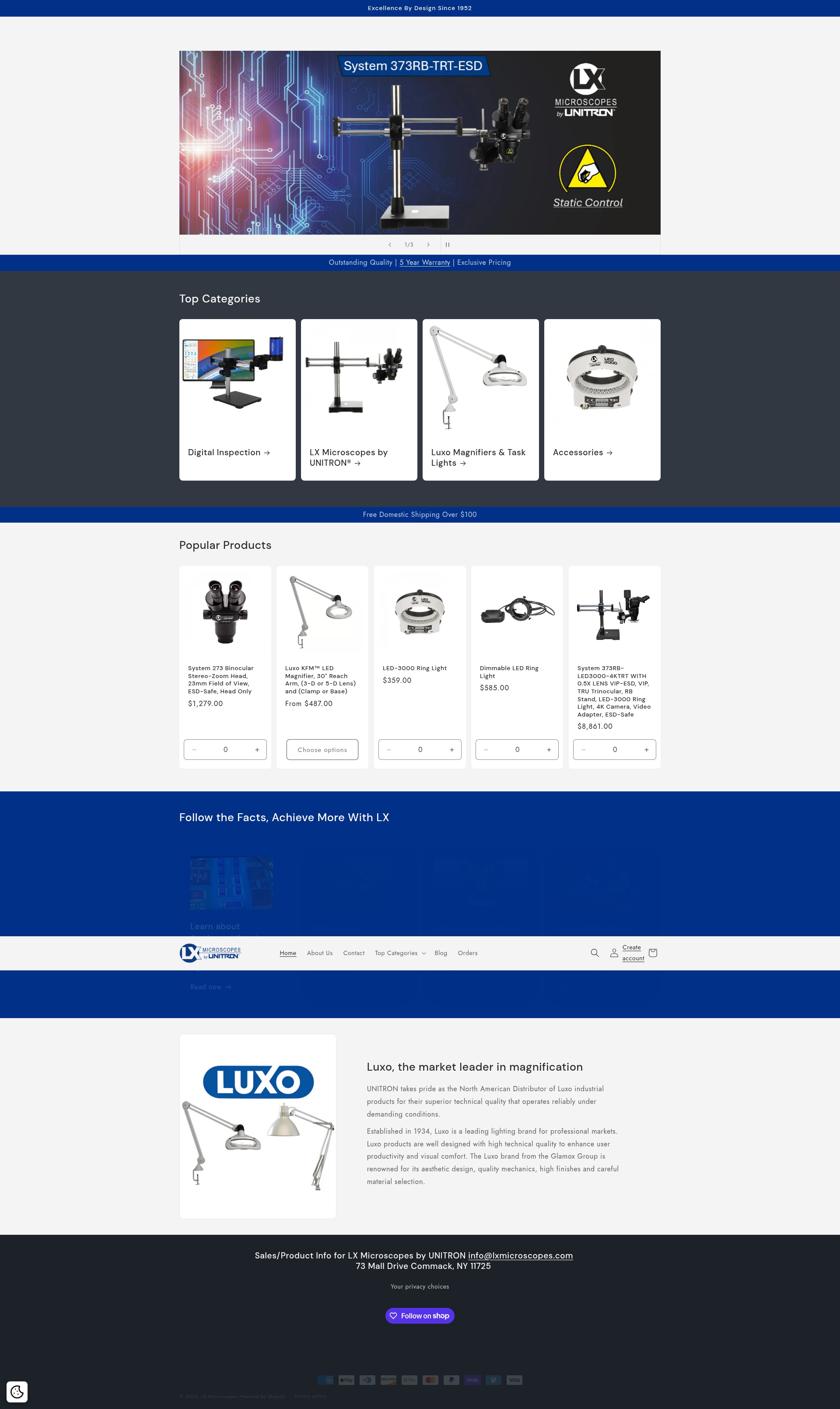 Screenshot of www.lxmicroscopes.com