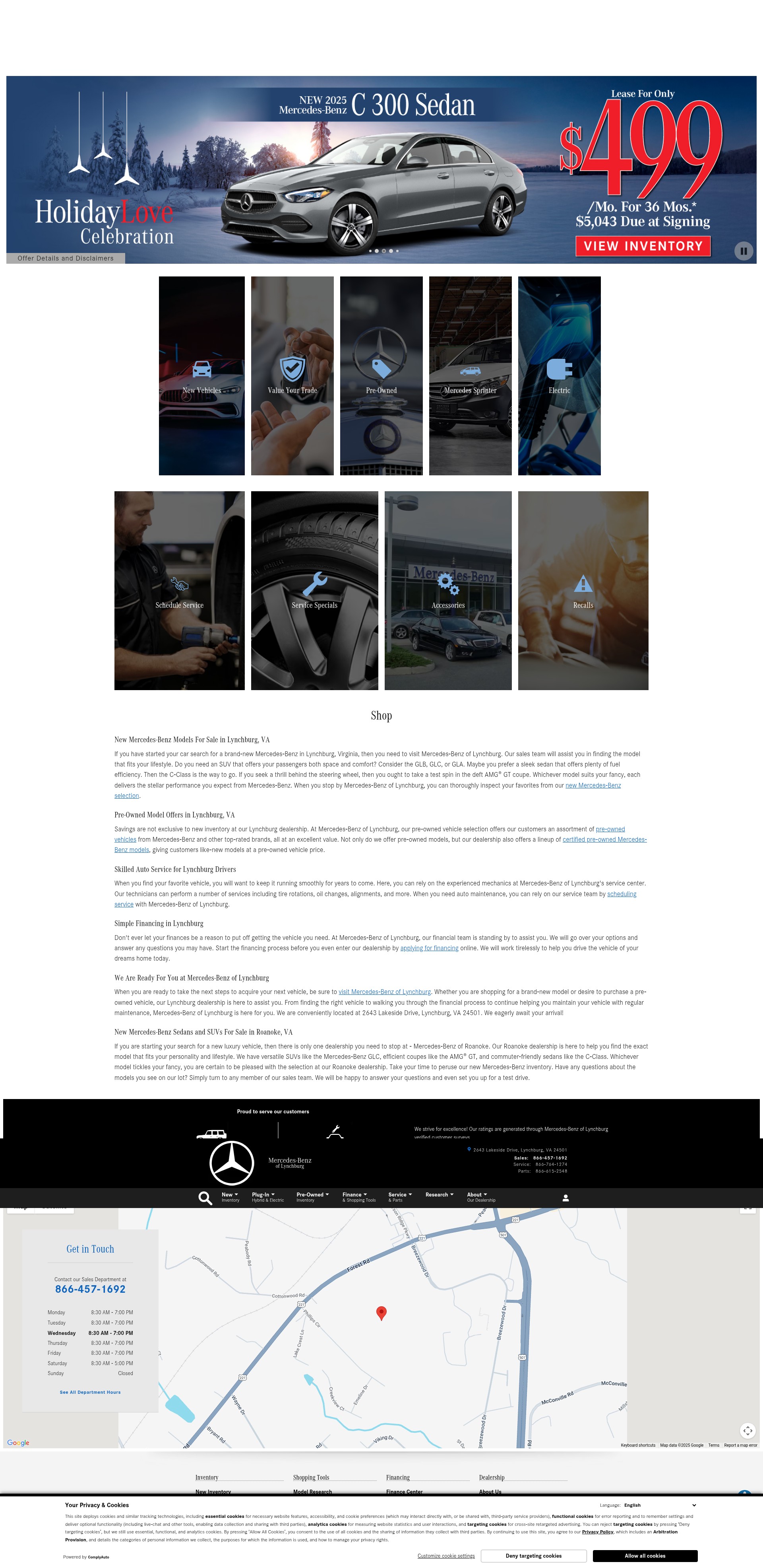 Screenshot of www.lynchburgmercedes.com