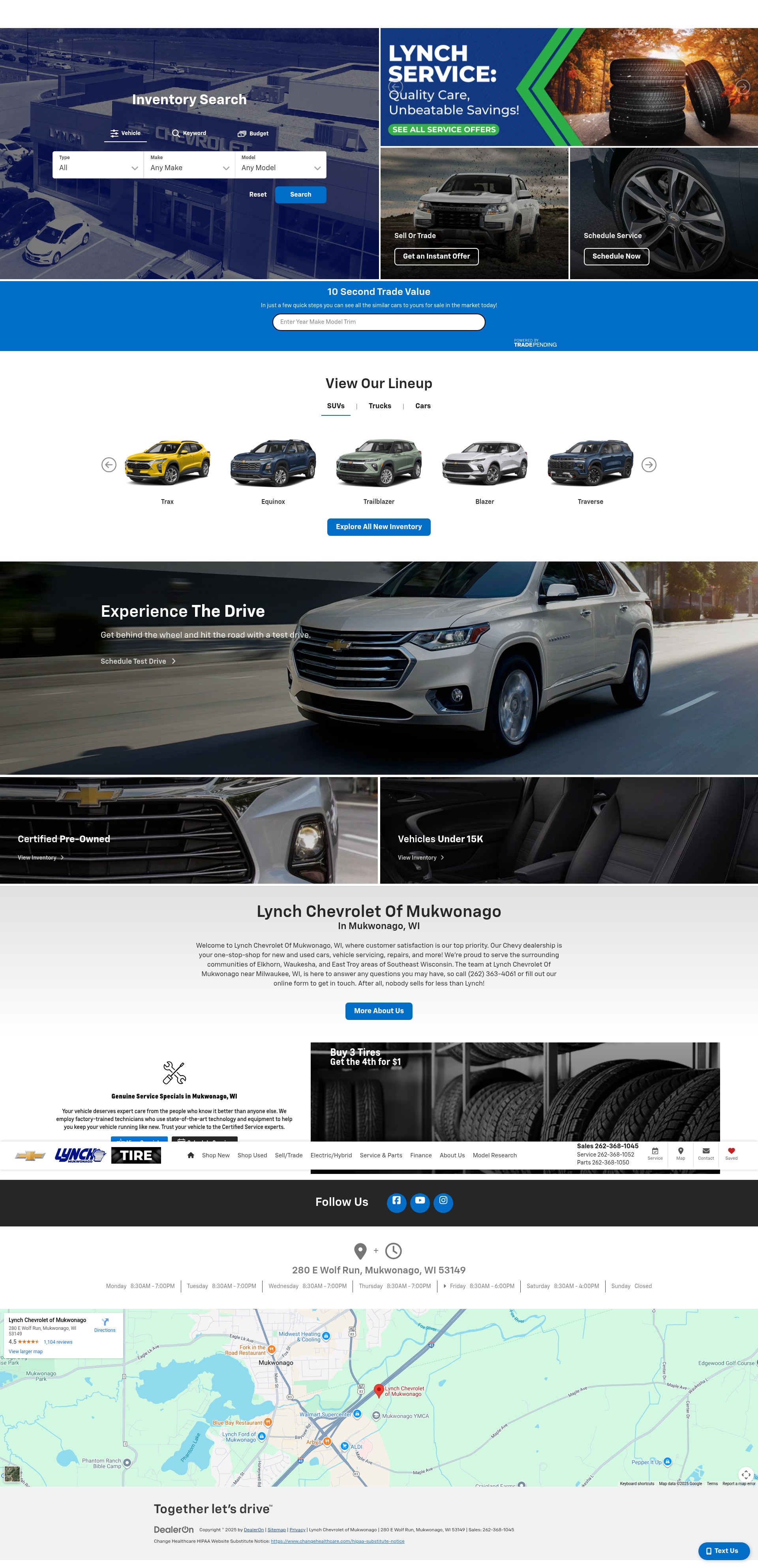 Screenshot of www.lynchchevroletofmukwonago.com