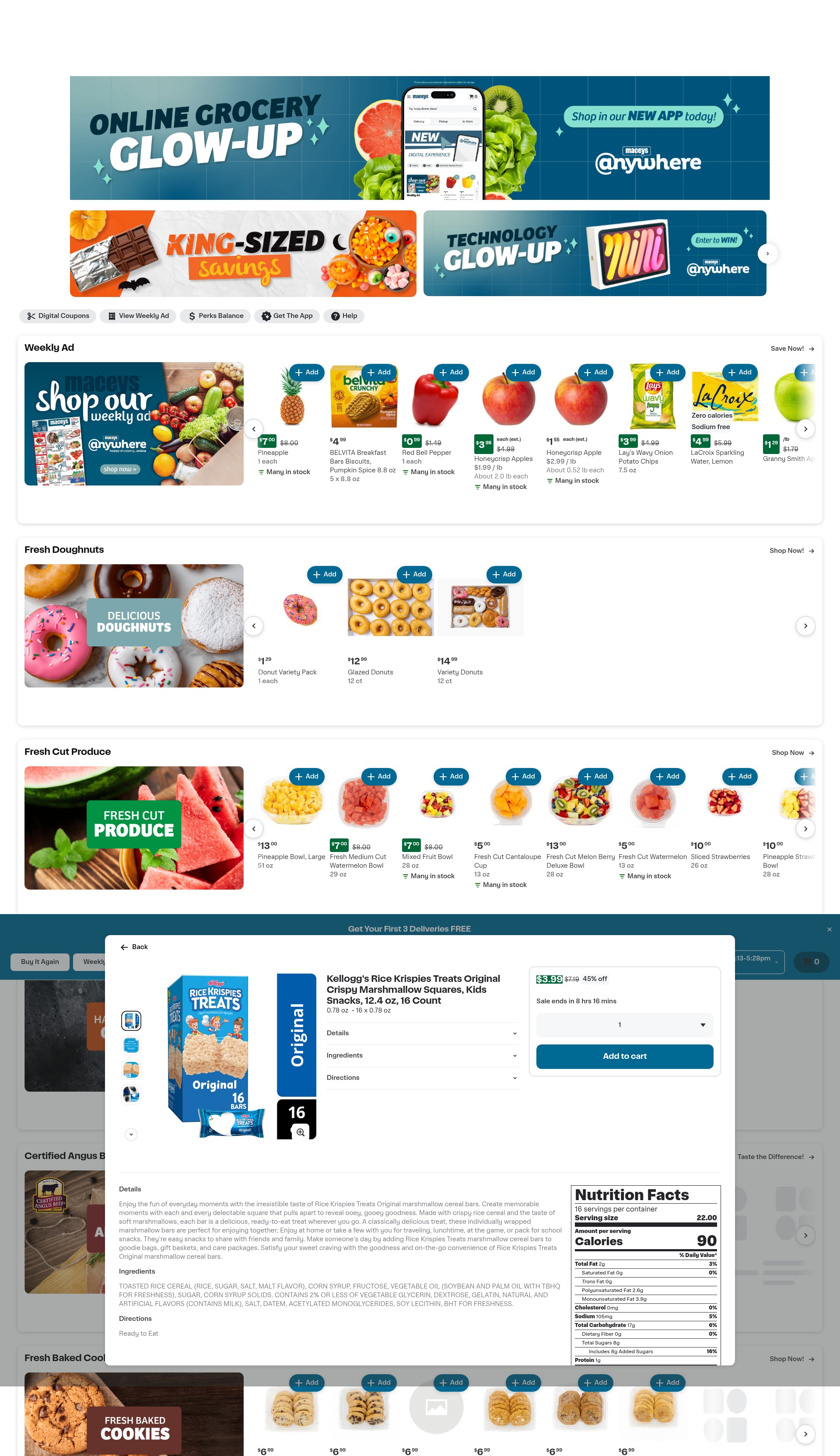 Screenshot of www.maceys.com