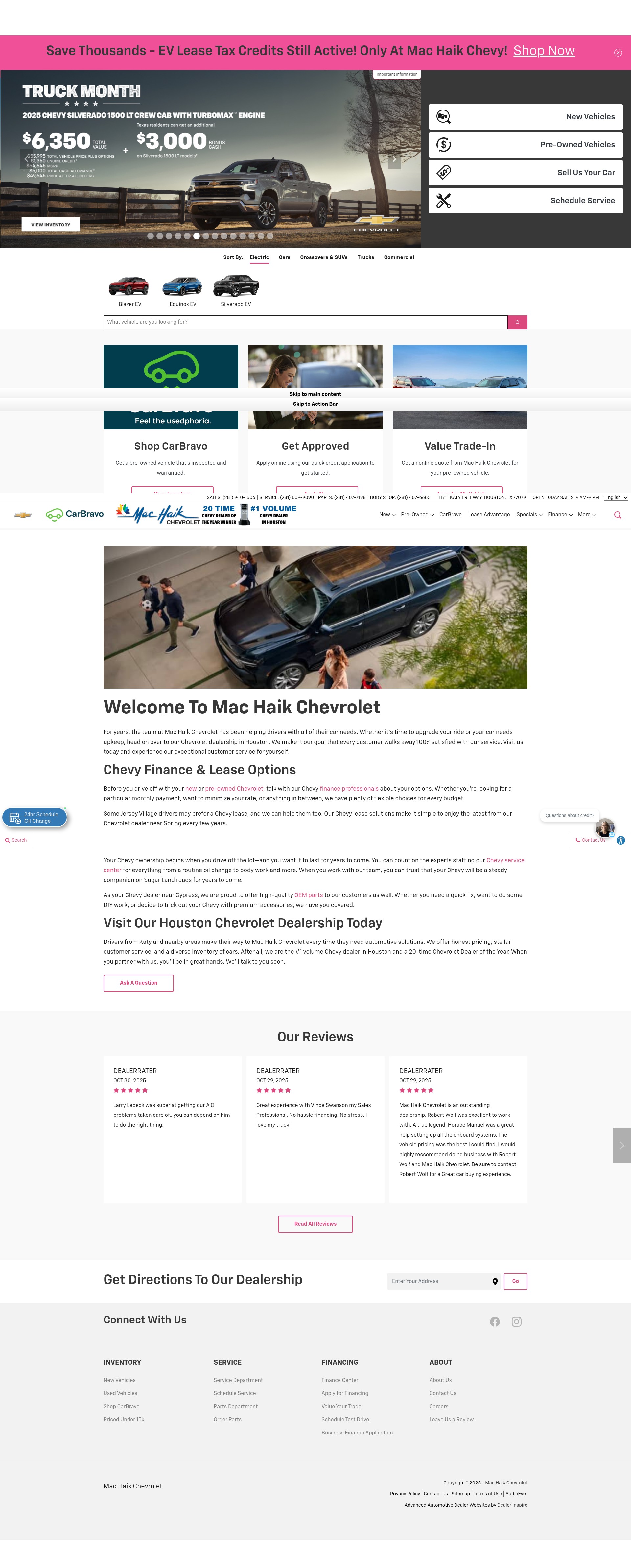 Screenshot of www.machaikchevy.com