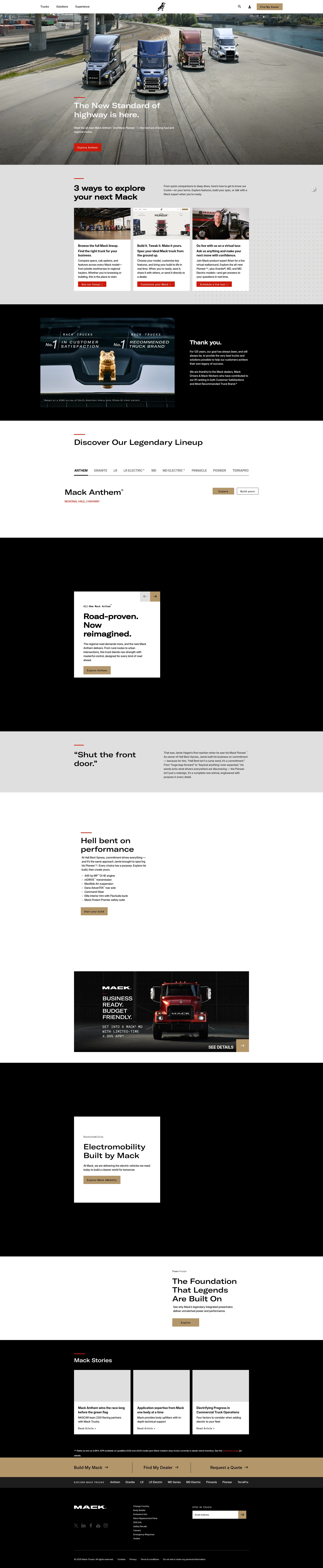 Screenshot of www.macktrucks.com