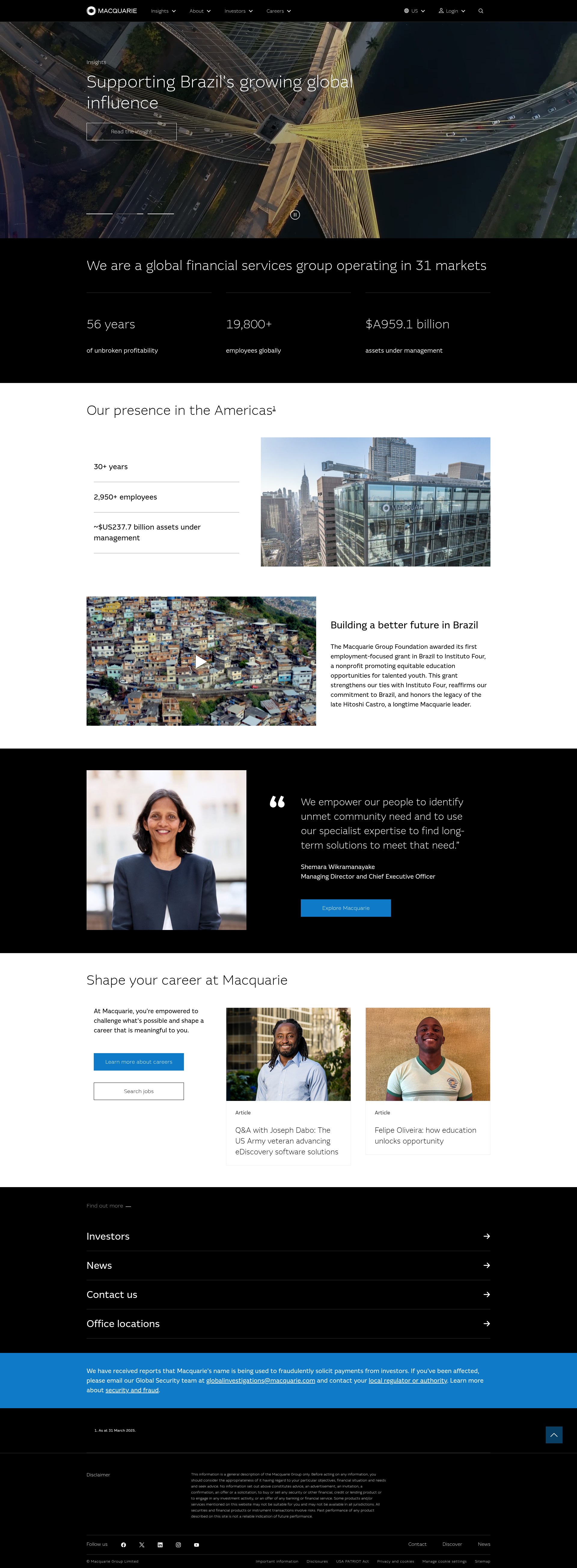 Screenshot of www.macquarie.com