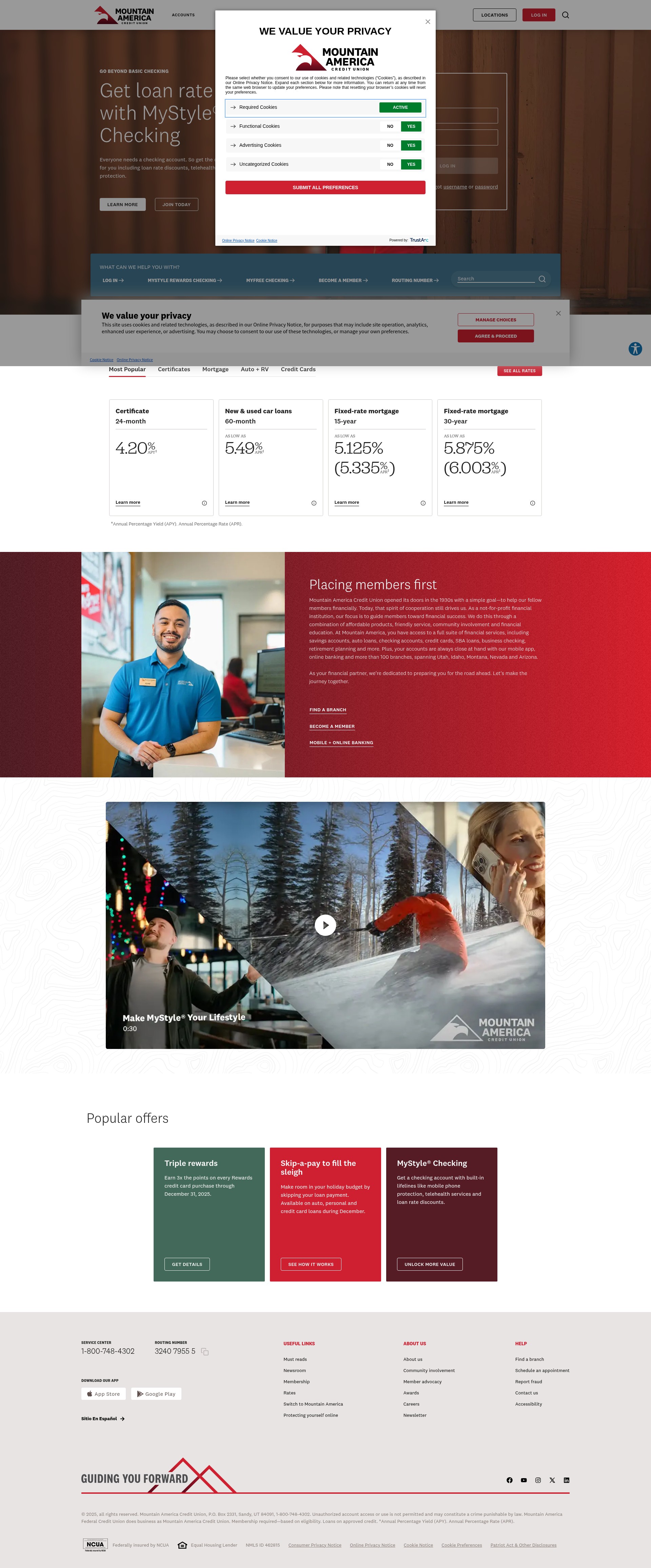 Screenshot of www.macu.com