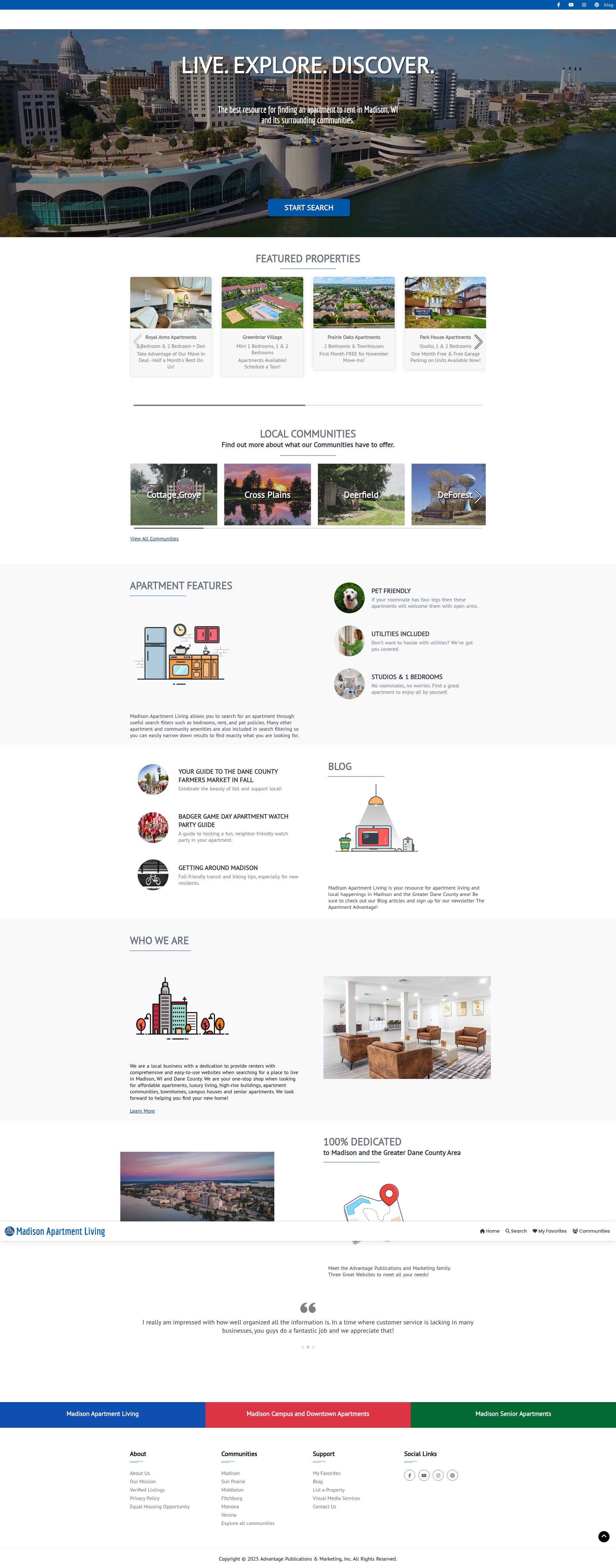 Screenshot of www.madisonapartmentliving.com