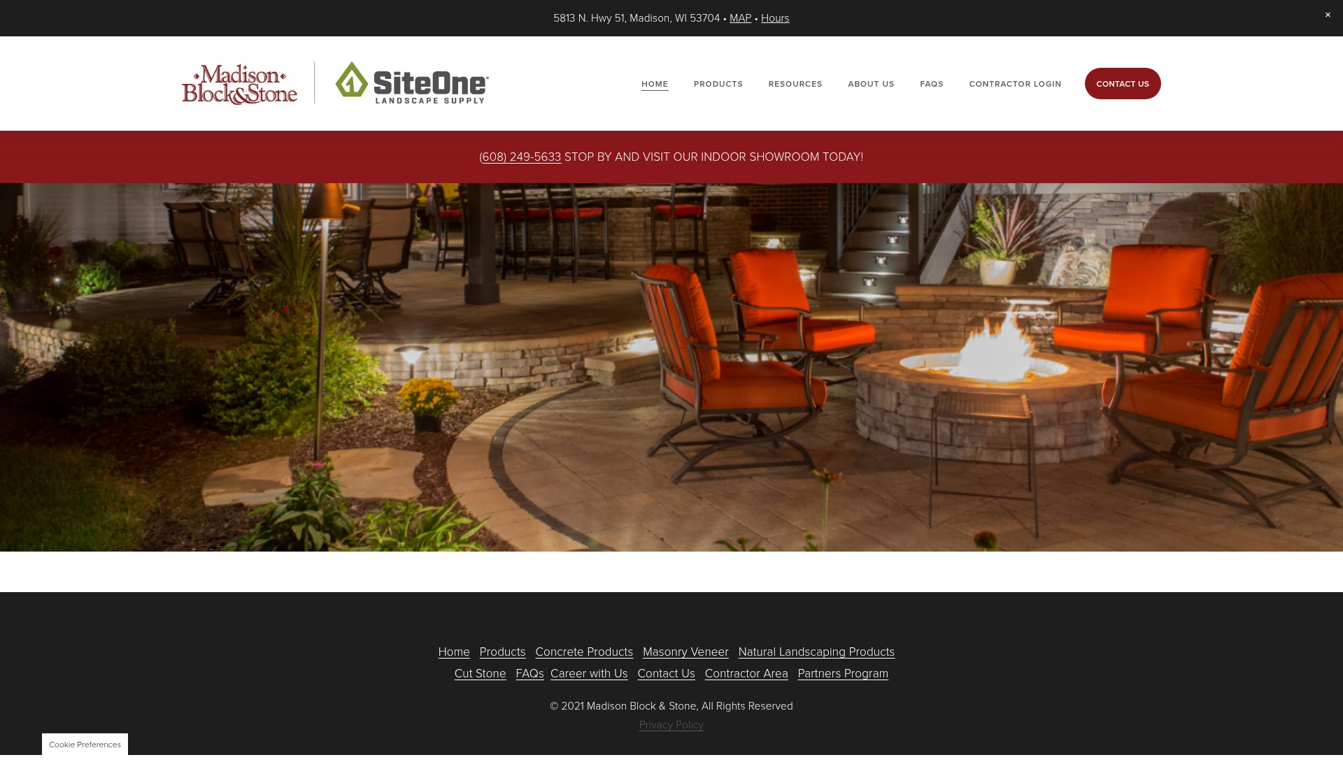 Screenshot of www.madisonblockandstone.com