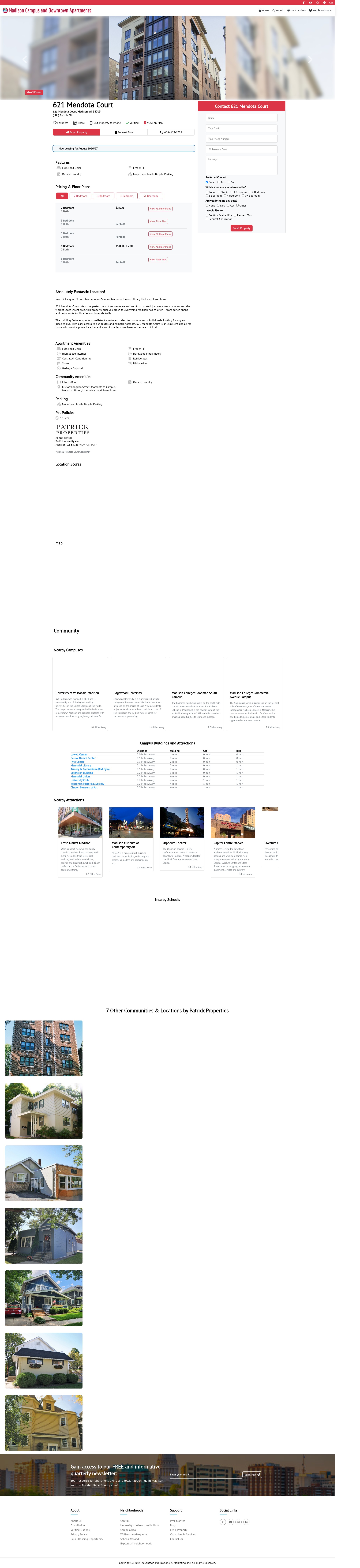 Screenshot of www.madisoncampusanddowntownapartments.com