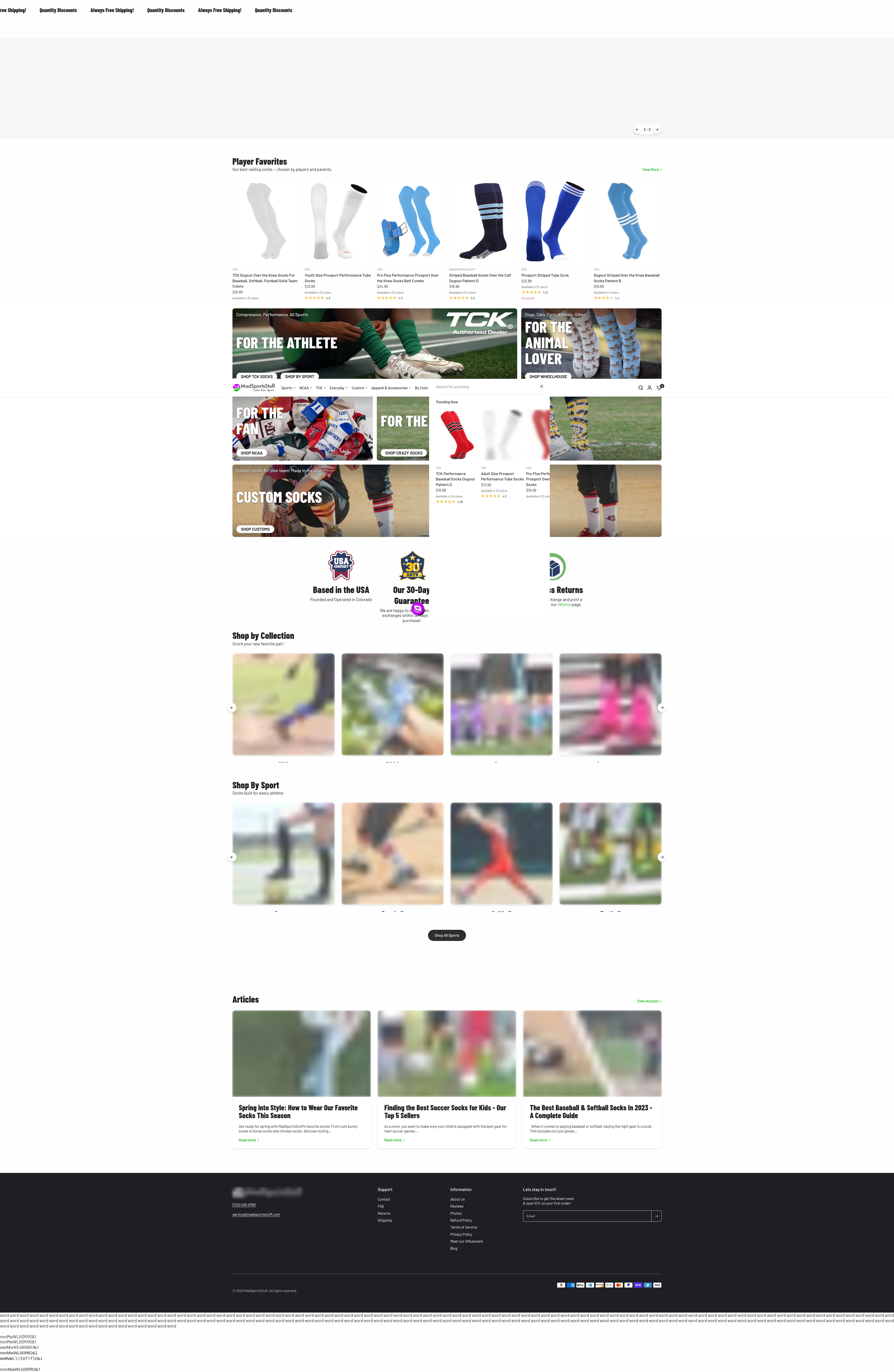 Screenshot of www.madsportsstuff.com