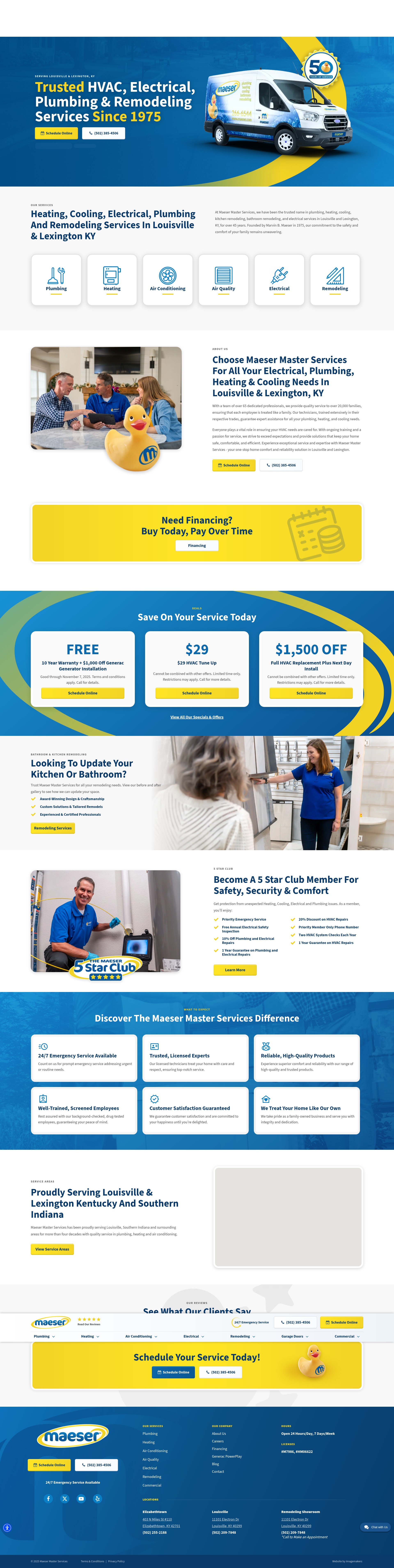 Screenshot of www.maeser.com