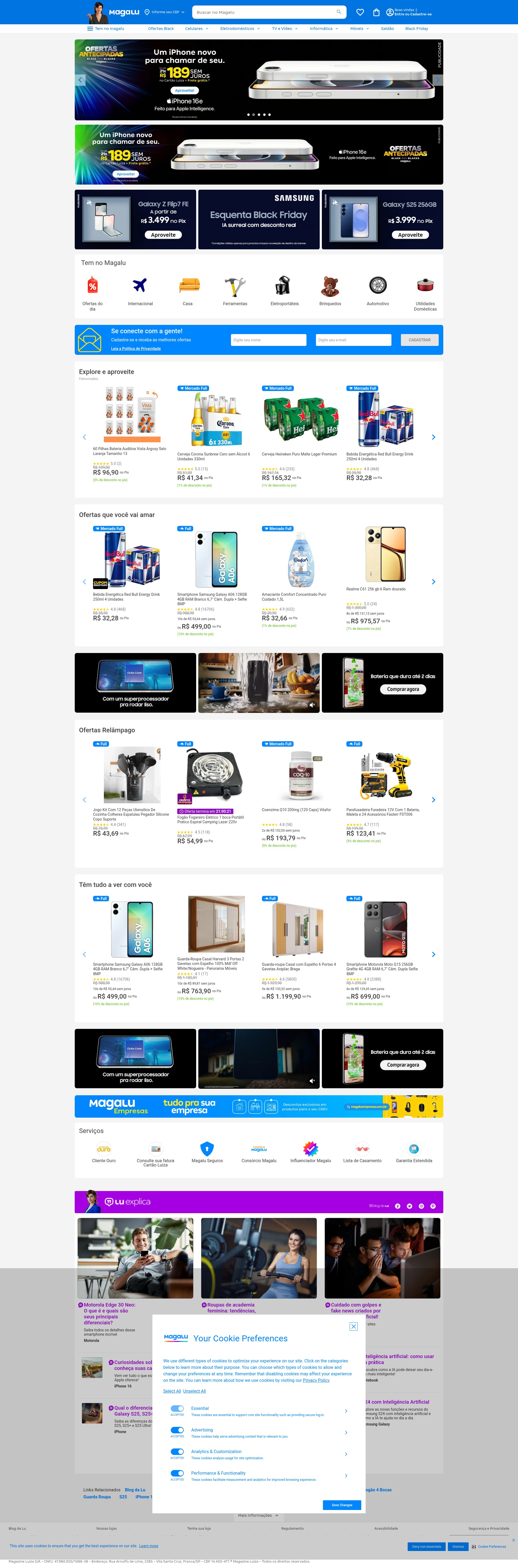 Screenshot of www.magazineluiza.com.br