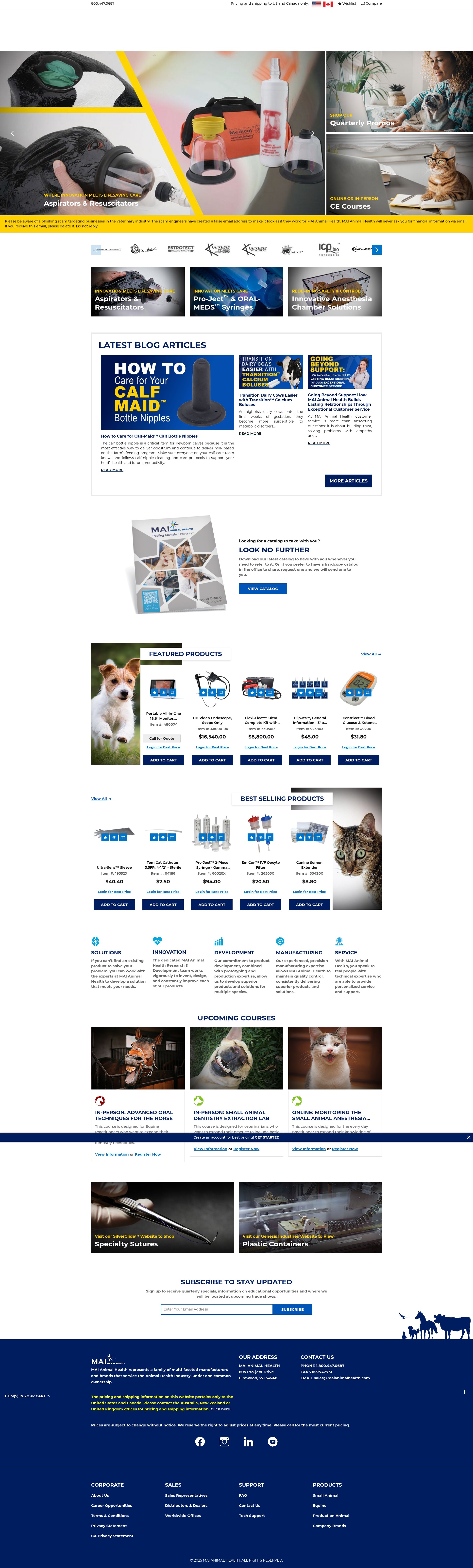 Screenshot of www.maianimalhealth.com