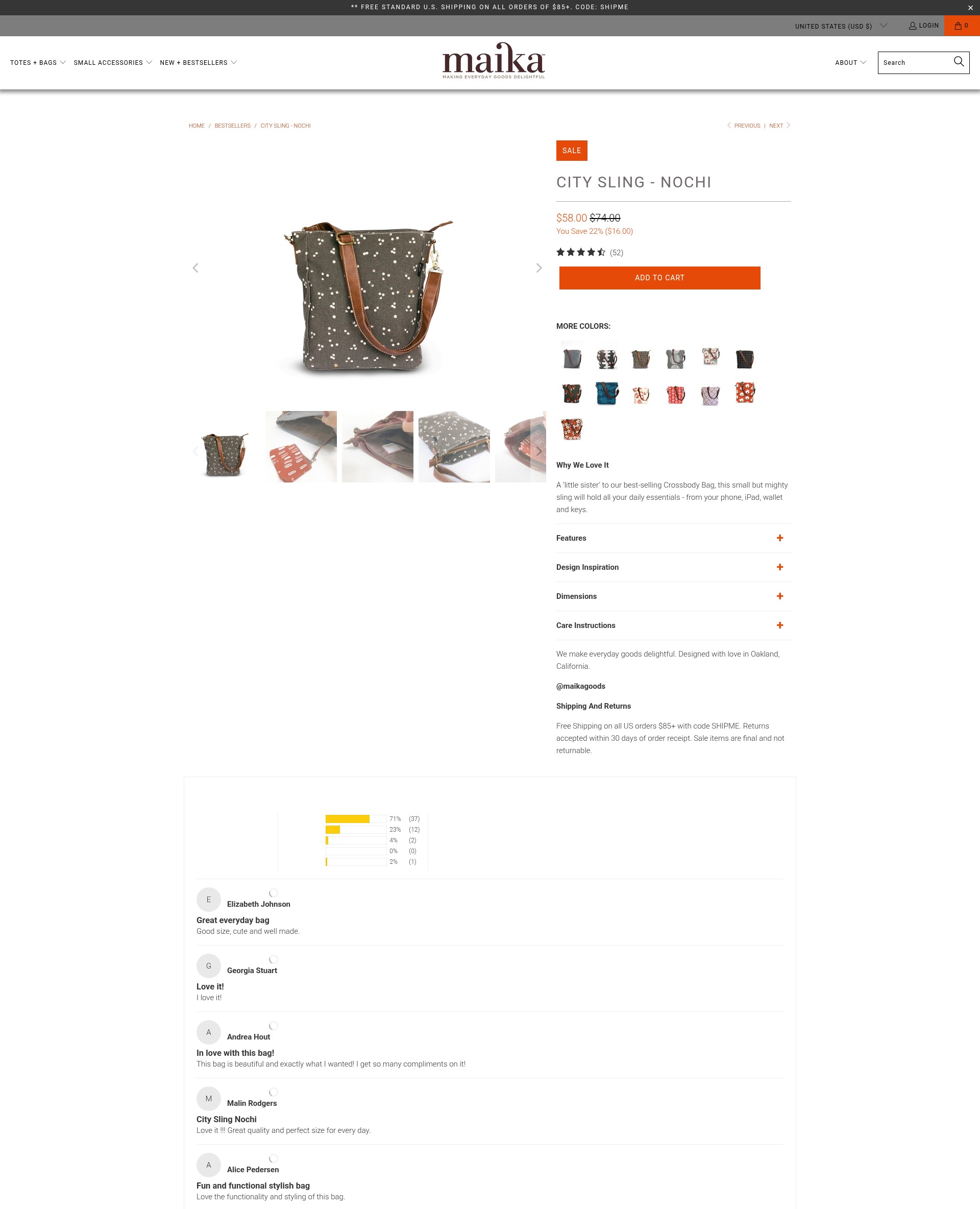Screenshot of www.maikagoods.com