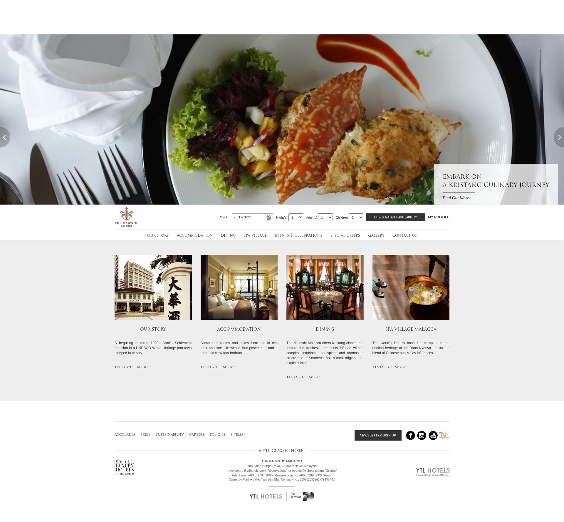 Screenshot of www.majesticmalacca.com