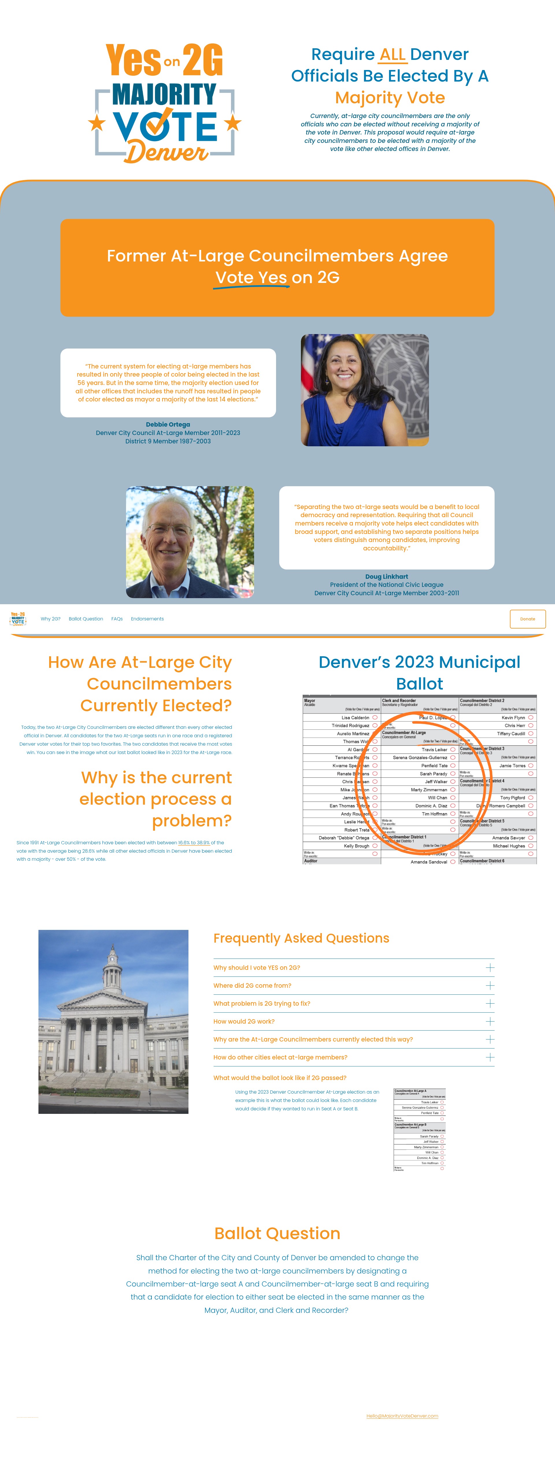 Screenshot of www.majorityvotedenver.com