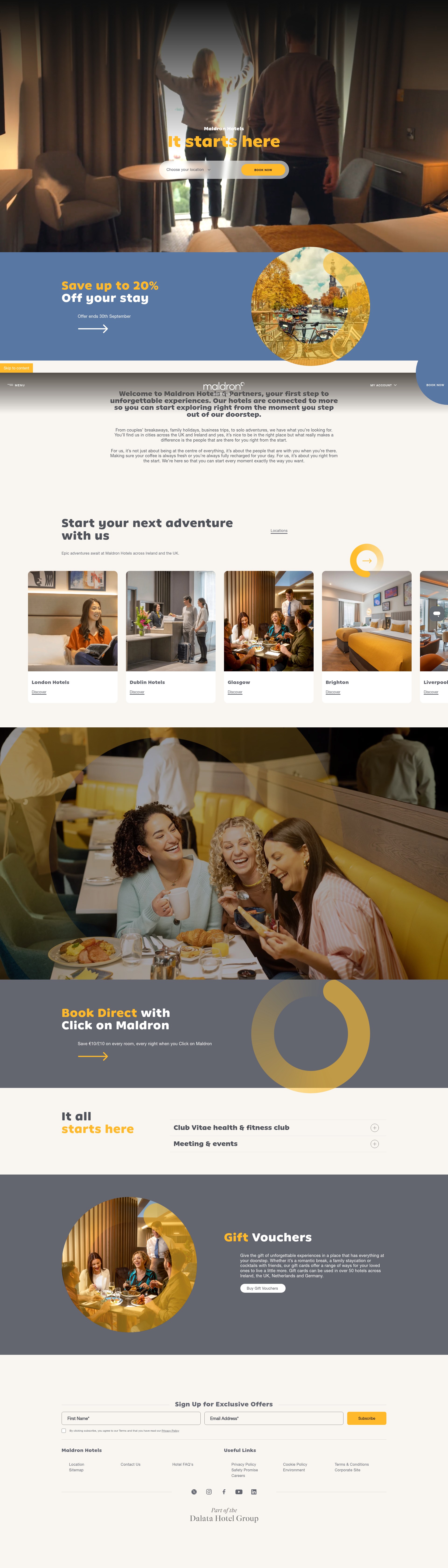 Screenshot of www.maldronhotels.com