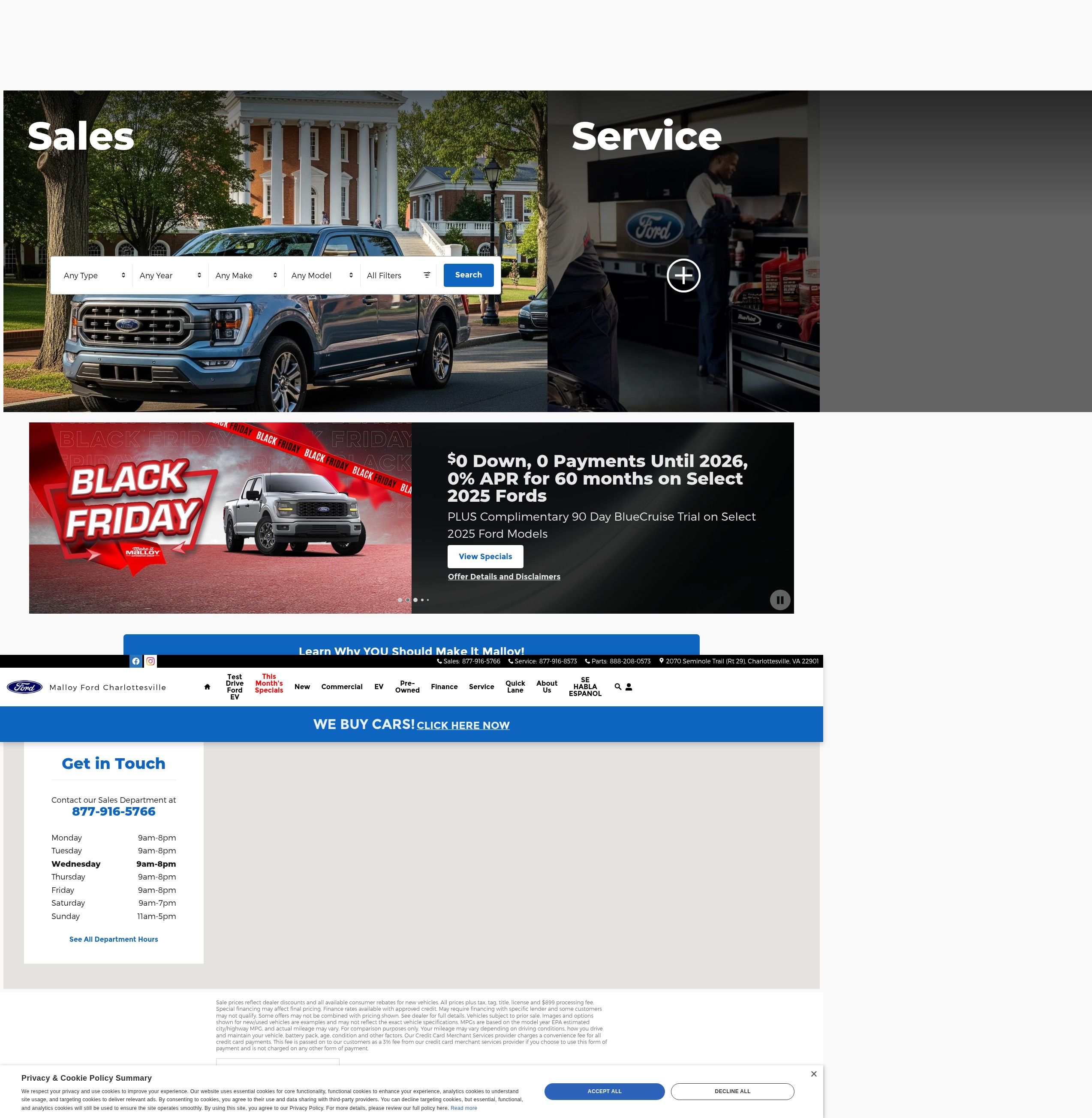 Screenshot of www.malloyfordauto.com