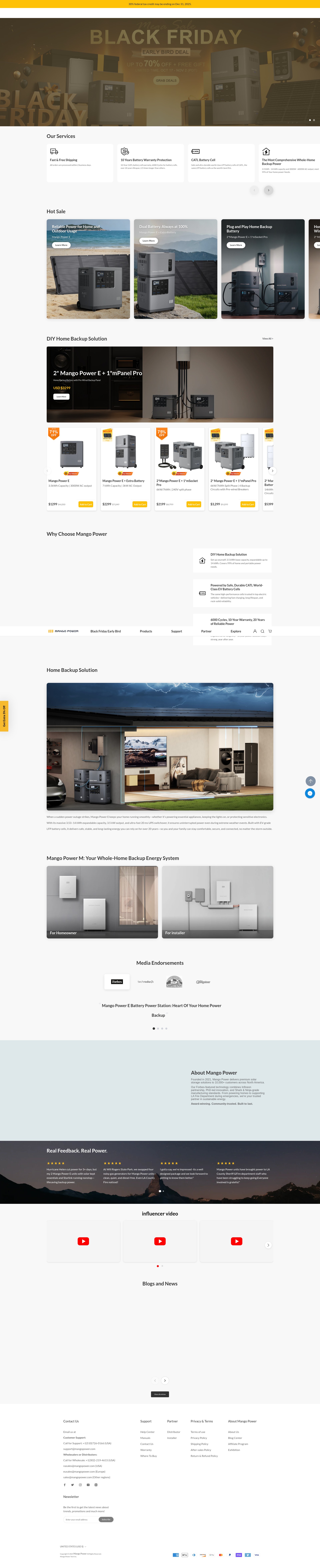 Screenshot of www.mangopower.com