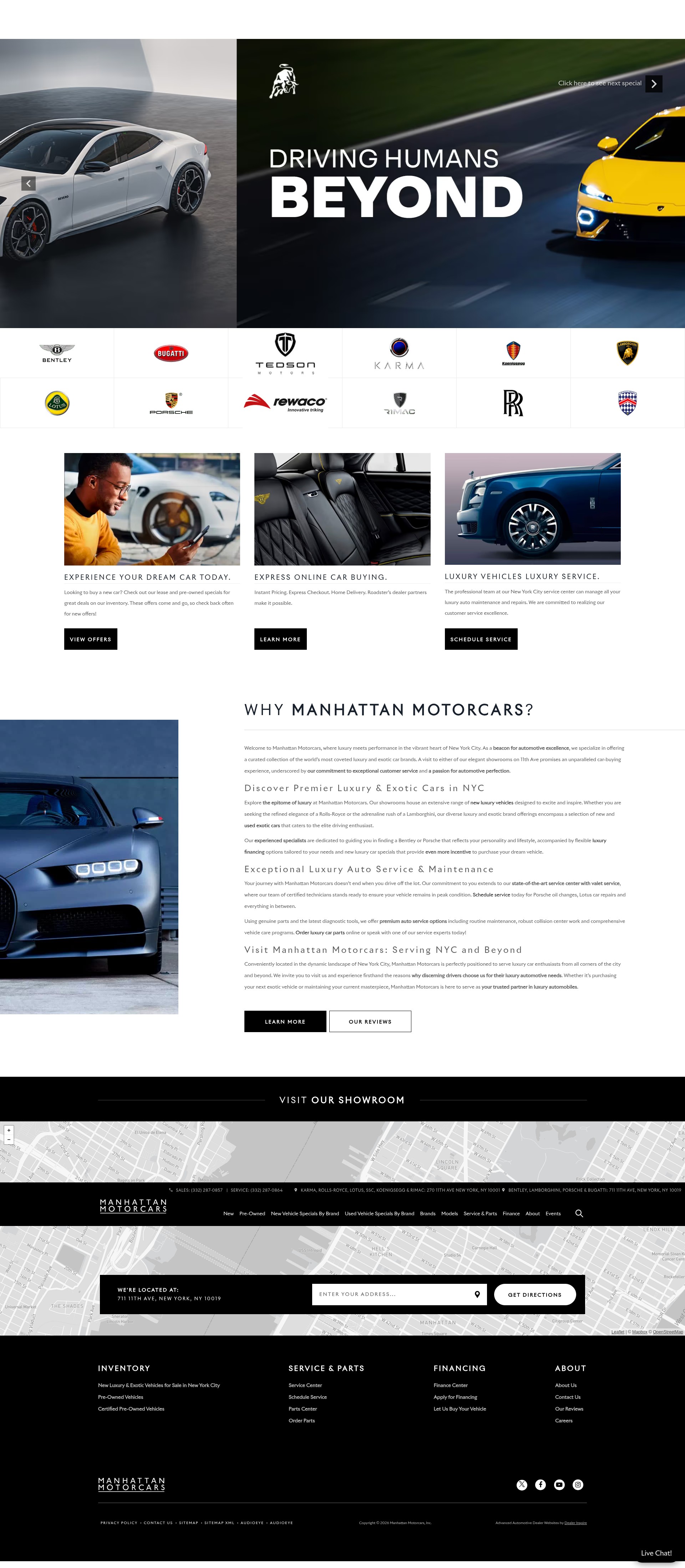 Screenshot of www.manhattanmotorcars.com