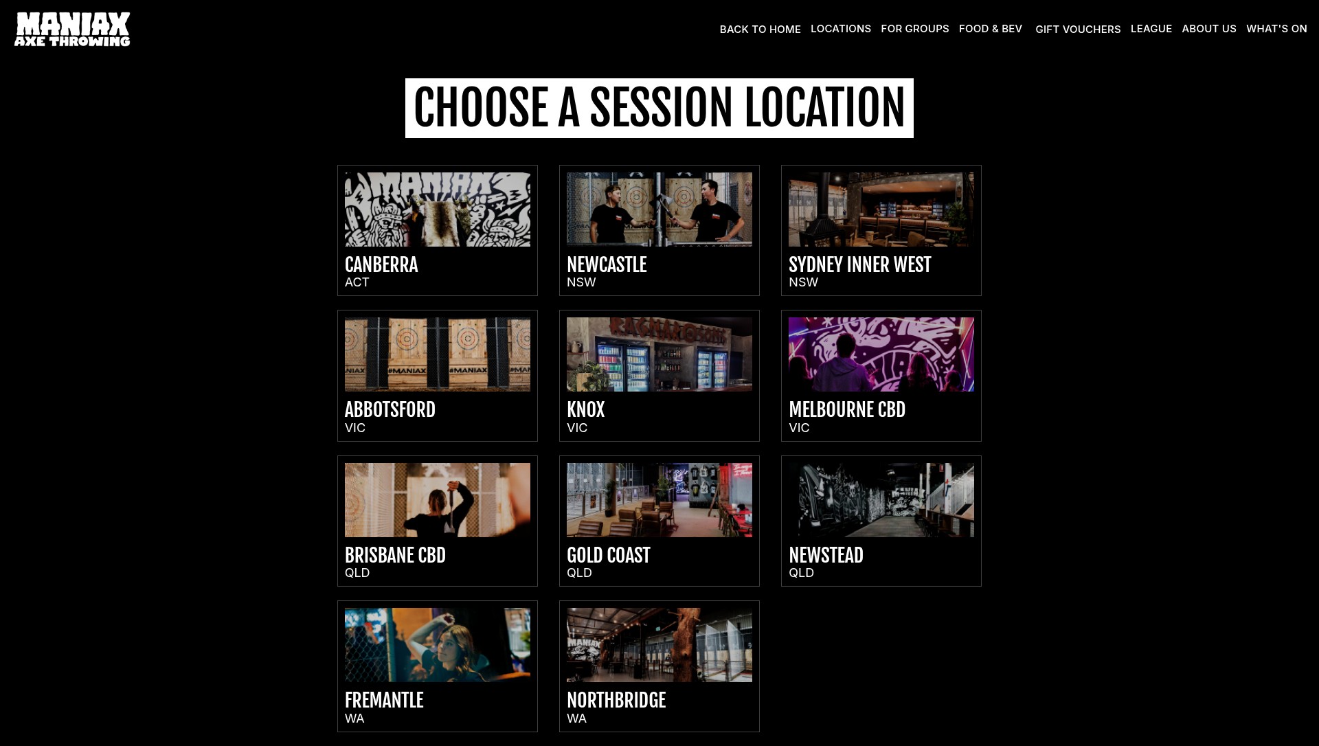 Screenshot of www.maniax.com.au