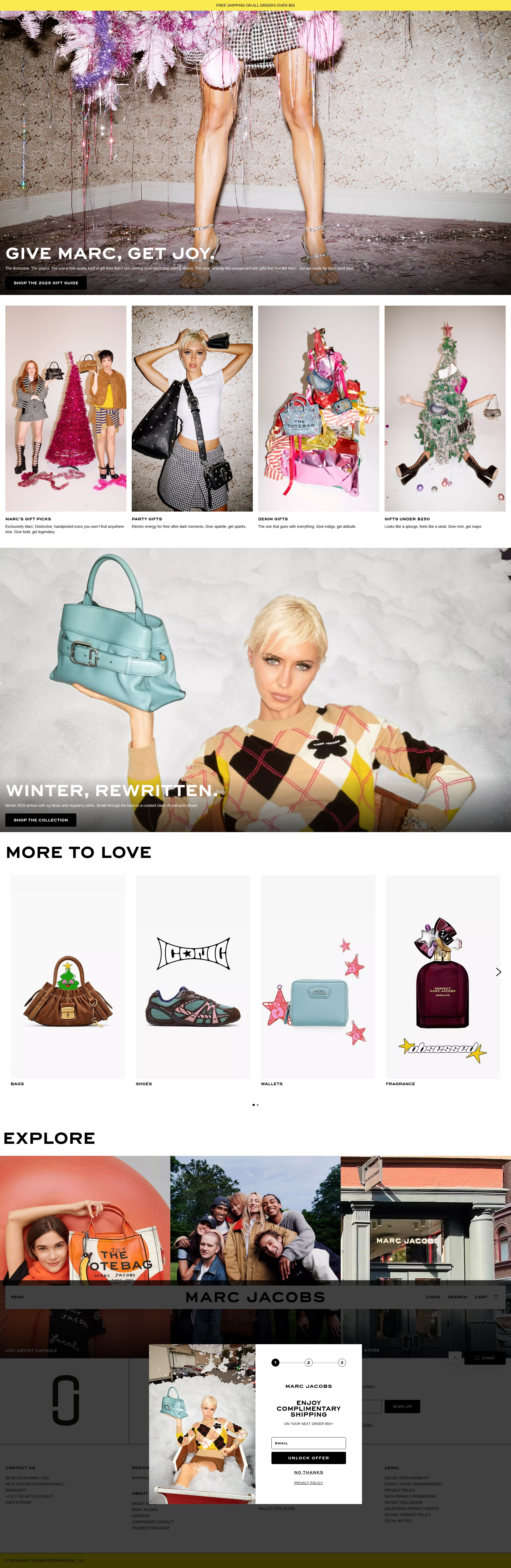 Screenshot of www.marcjacobs.com